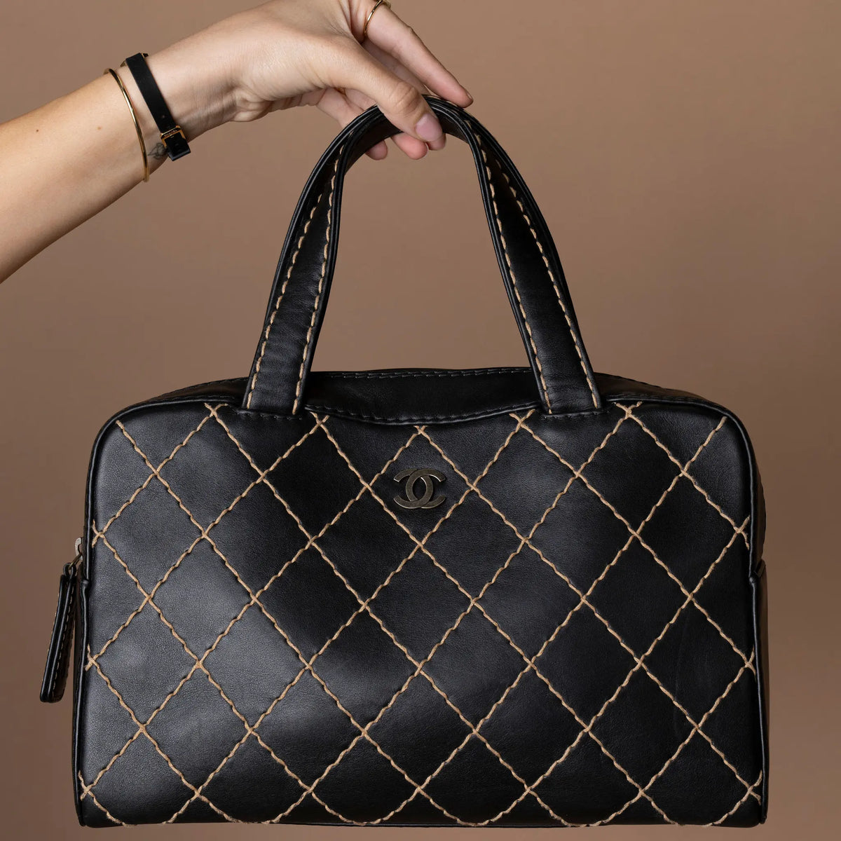 Chanel CC Calfskin Wild Stitch Handbag — Featured Image