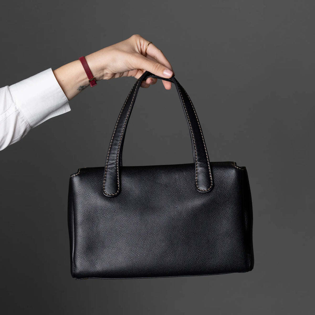 Chanel CC Caviar Handbag — Back View
