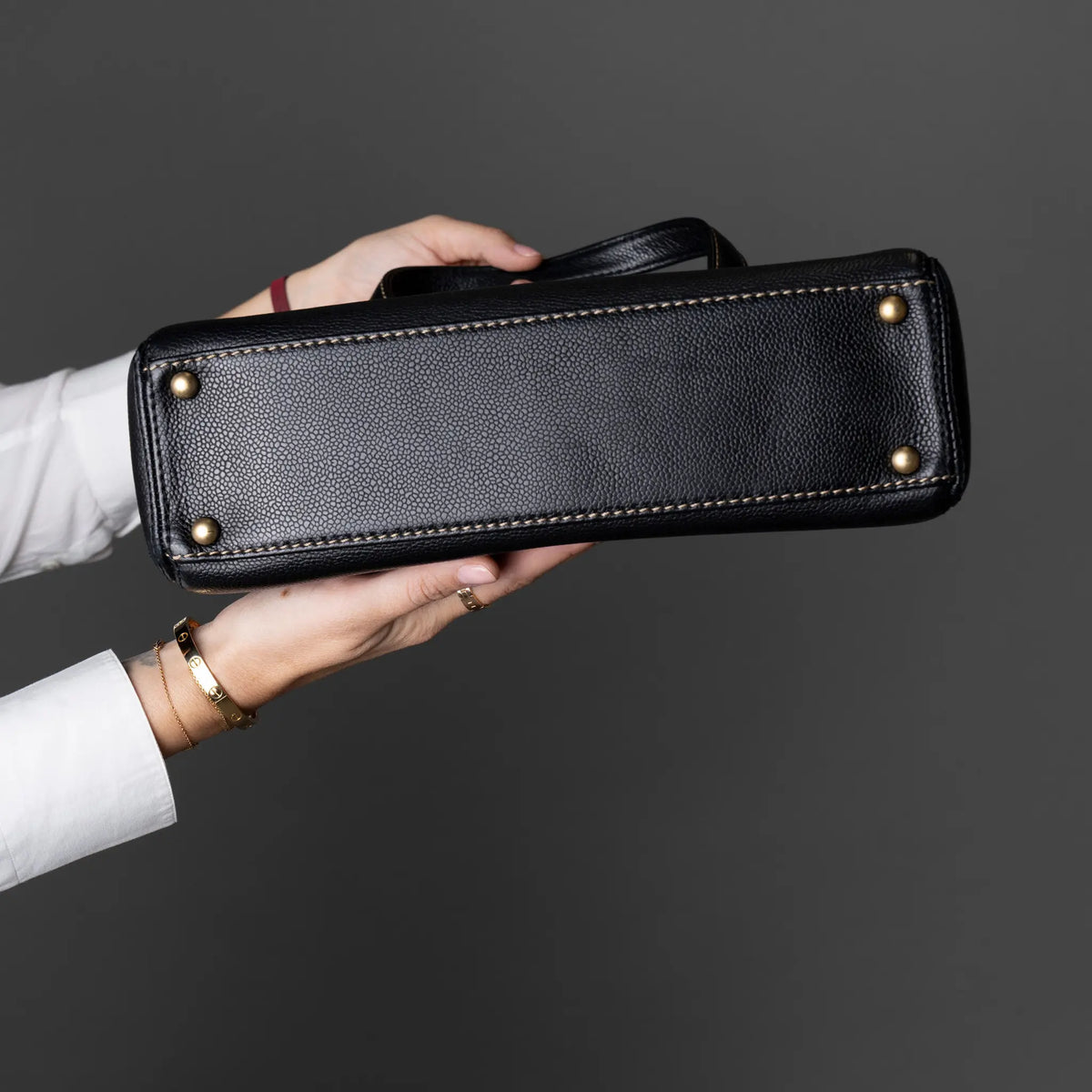 Chanel CC Caviar Handbag — Side Profile