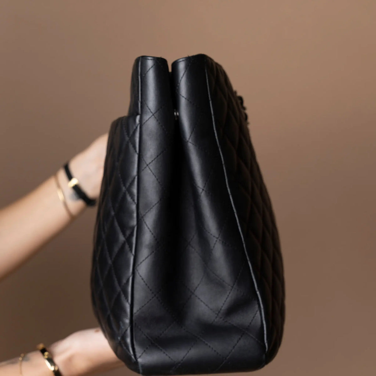 Chanel CC Large Shpping Tote Bag — Side Profile