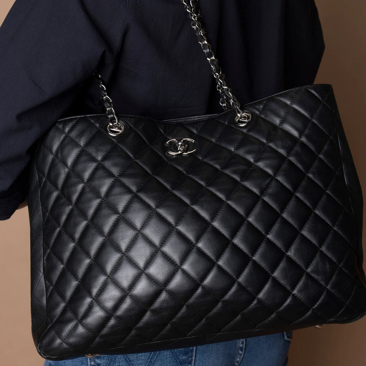 Chanel CC Large Shpping Tote Bag — Detail View
