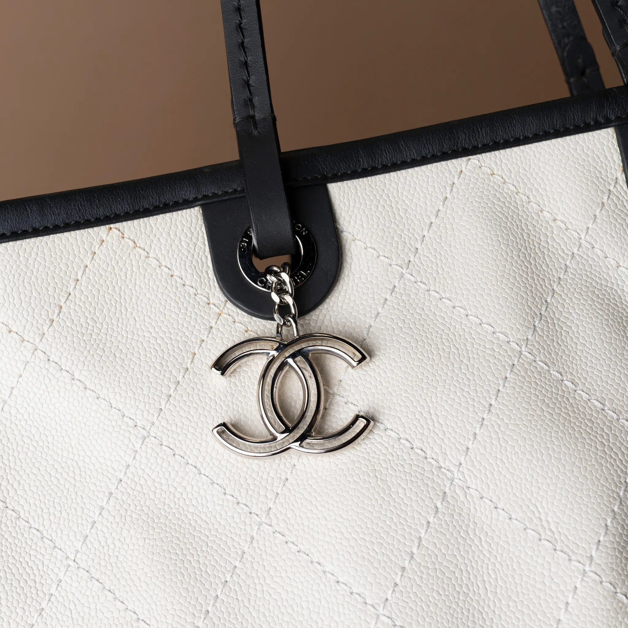 Chanel CC Quilted Caviar Shopping Fever Tote — Additional View