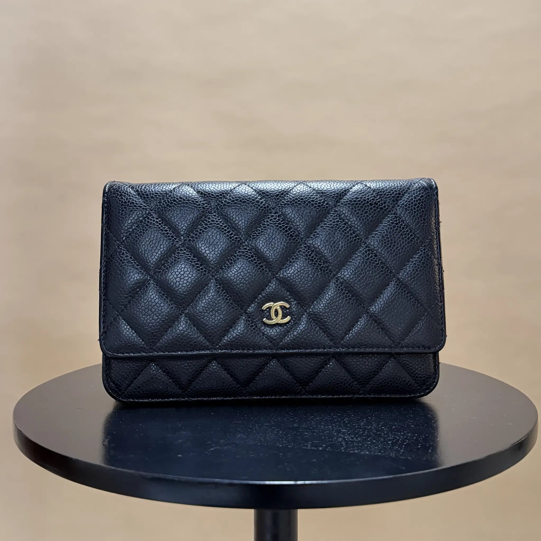 Chanel CC Quilted Caviar Wallet on Chain — Featured Image