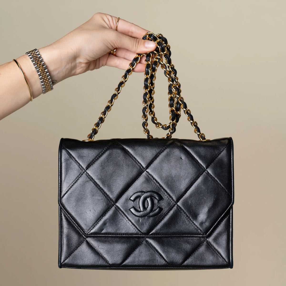 Chanel CC Quilted Lambskin Chain Flap — Featured Image