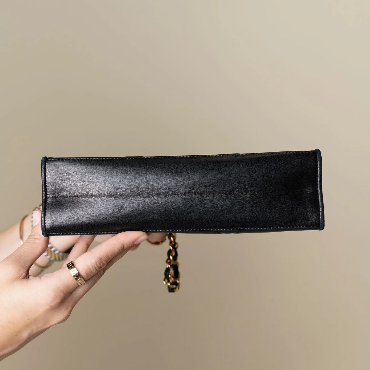 Chanel CC Quilted Lambskin Chain Flap — Front View