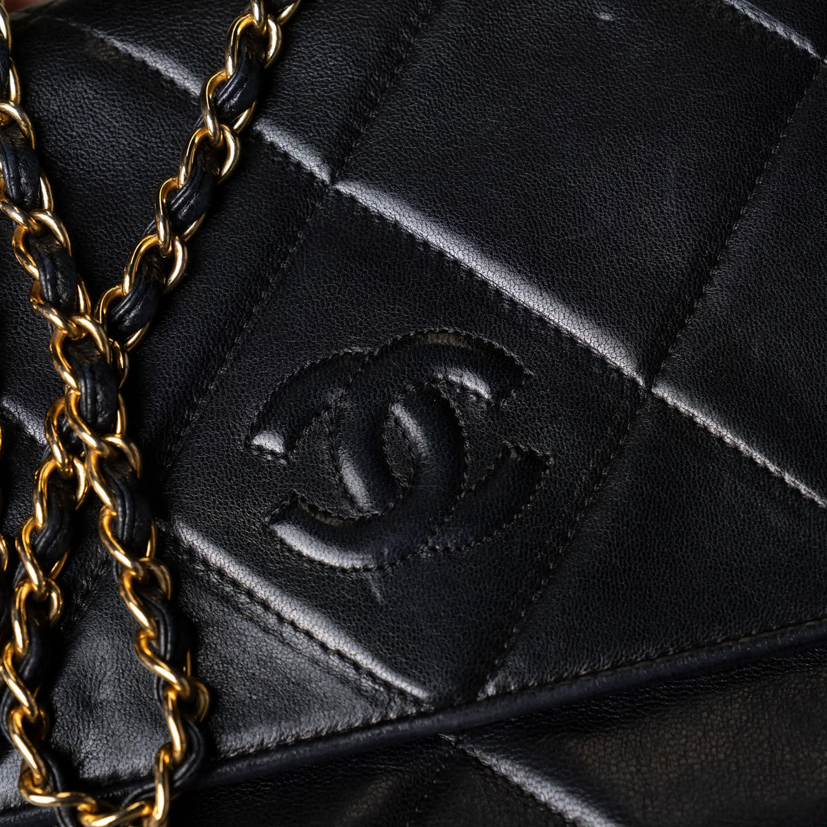 Chanel CC Quilted Lambskin Chain Flap — Interior Detail