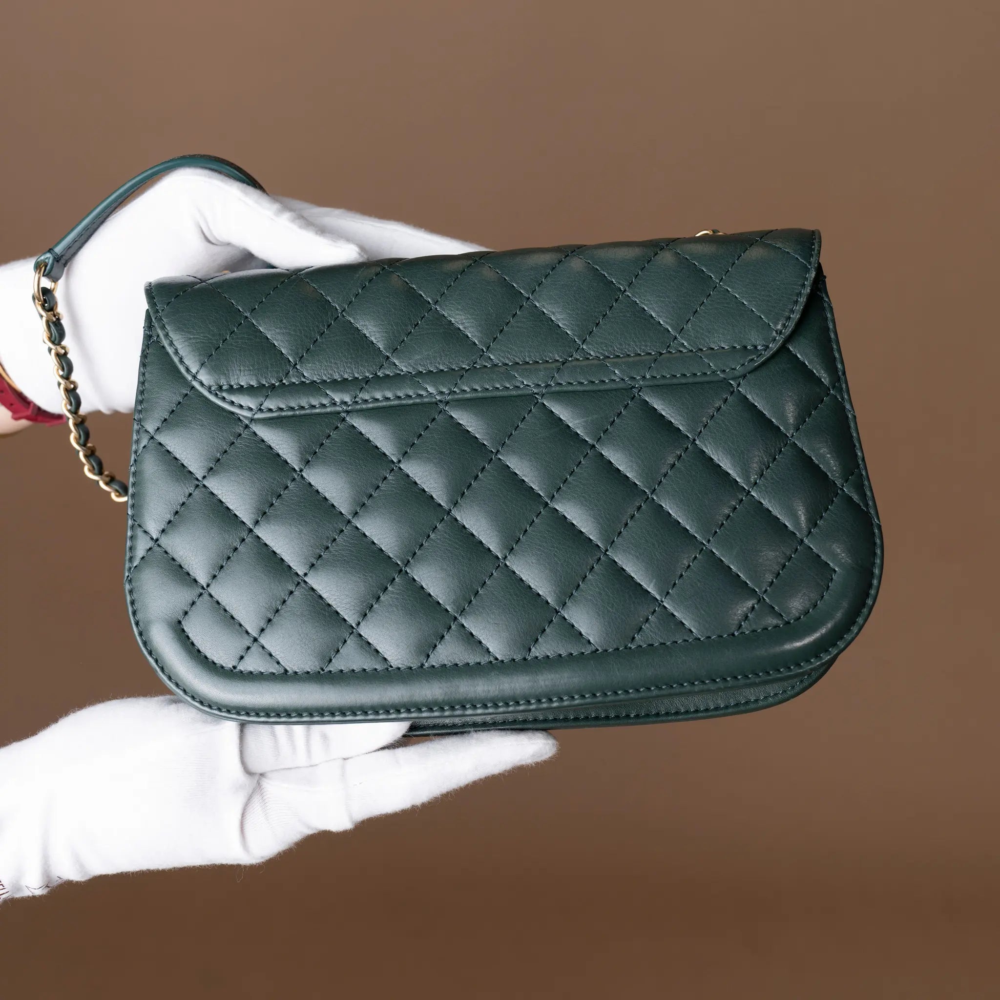 Chanel CC Quilted Lambskin Half Moon Flap — Interior Detail