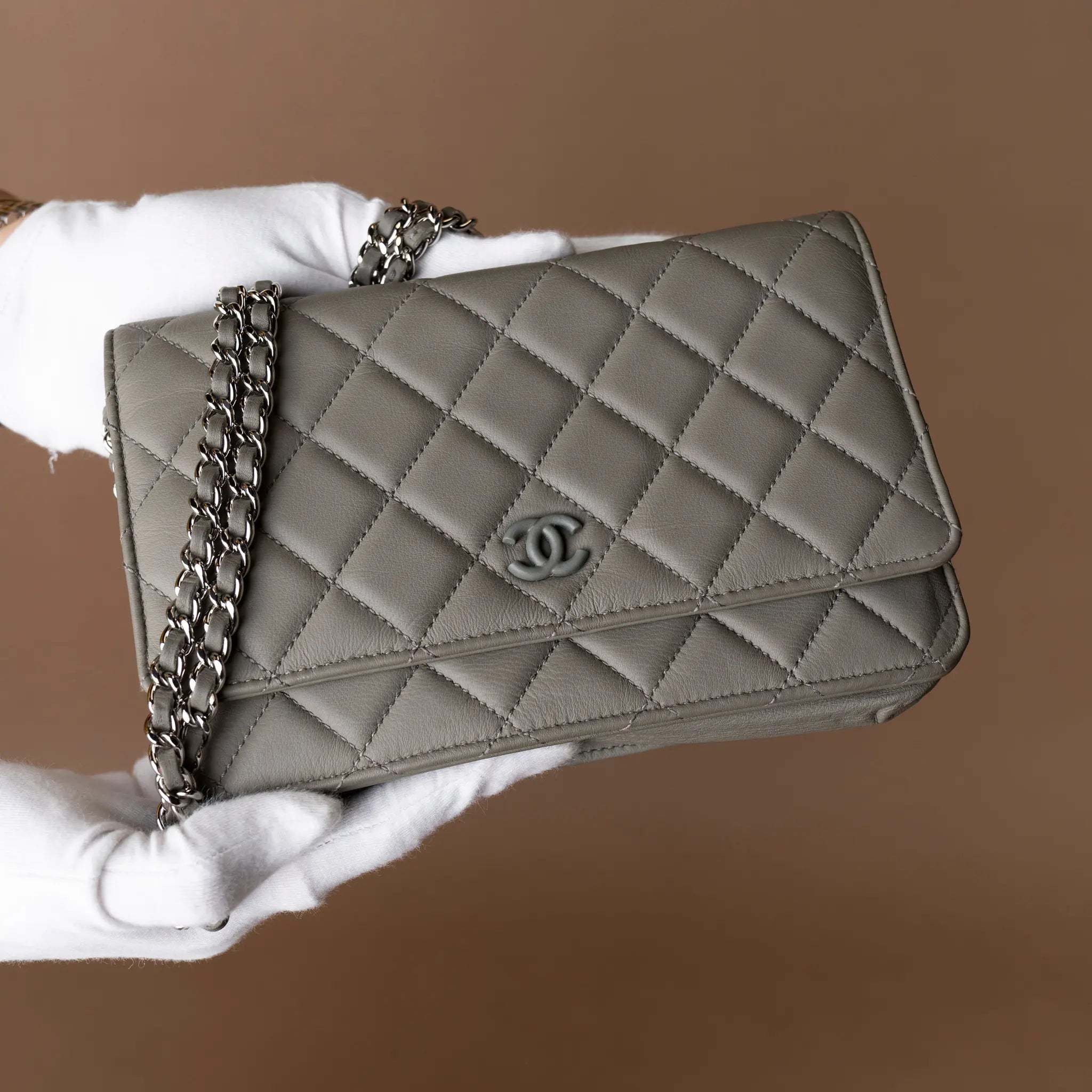 Chanel CC Quilted Lambskin Incognito Wallet On Chain — Back View