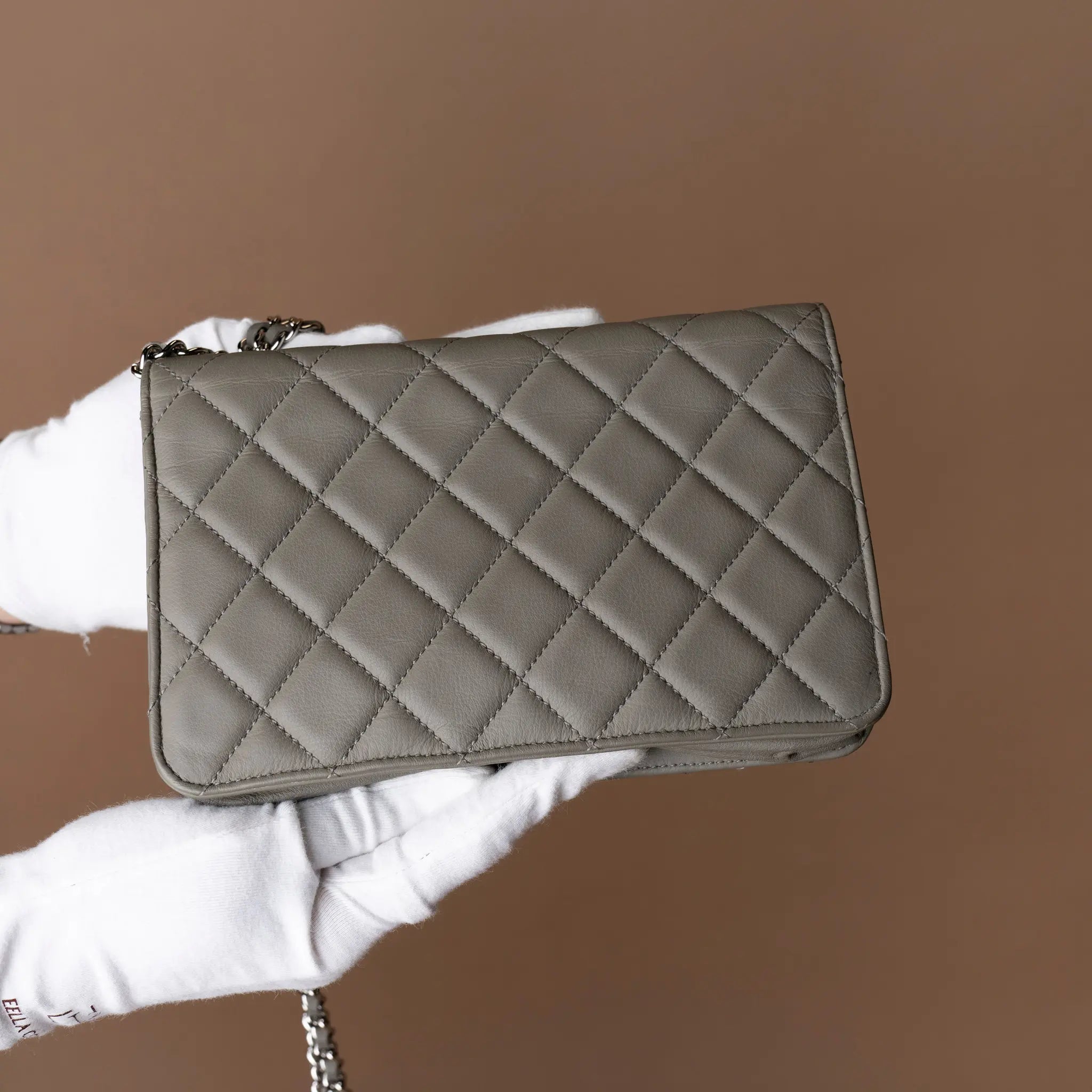 Chanel CC Quilted Lambskin Incognito Wallet On Chain — Side Profile