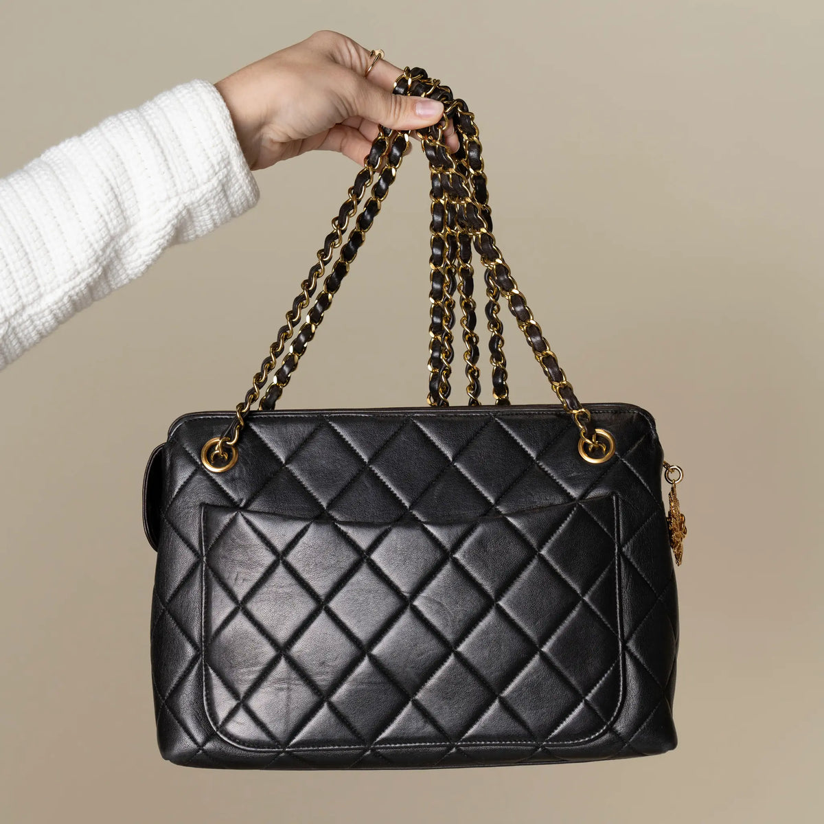 Chanel CC Quilted Lambskin Shoulder Bag — Featured Image