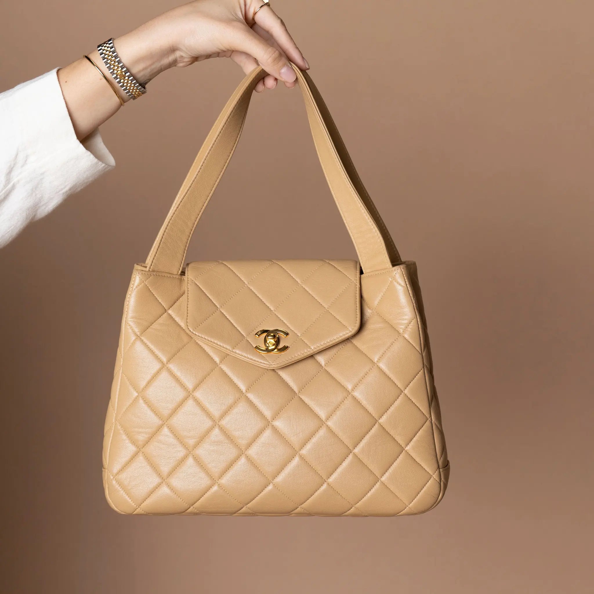 Chanel CC Quilted Lambskin Top Handle Flap — Featured Image