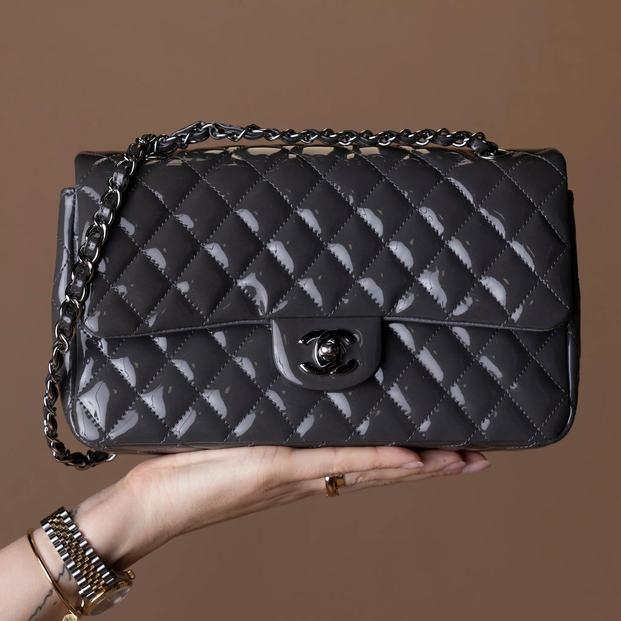 Chanel Classic Double Flap Verniz