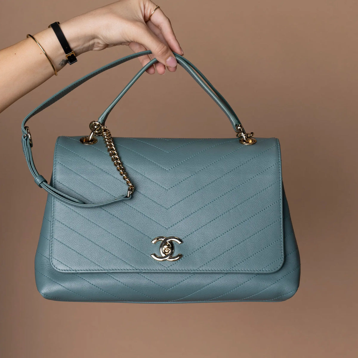 Chanel Coco Handle Chevron — Featured Image