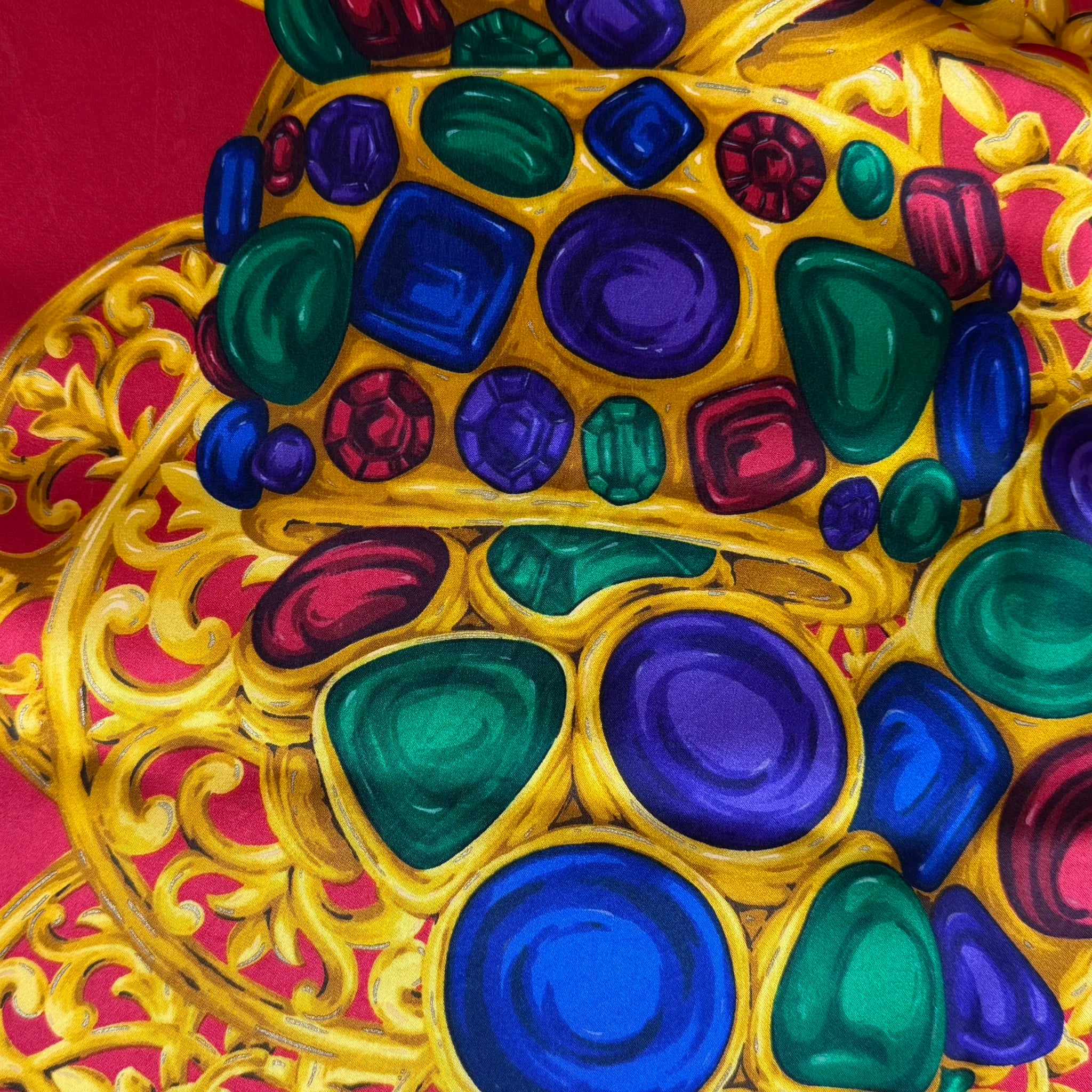 Chanel Gripoix Jewels Print Silk Scarf