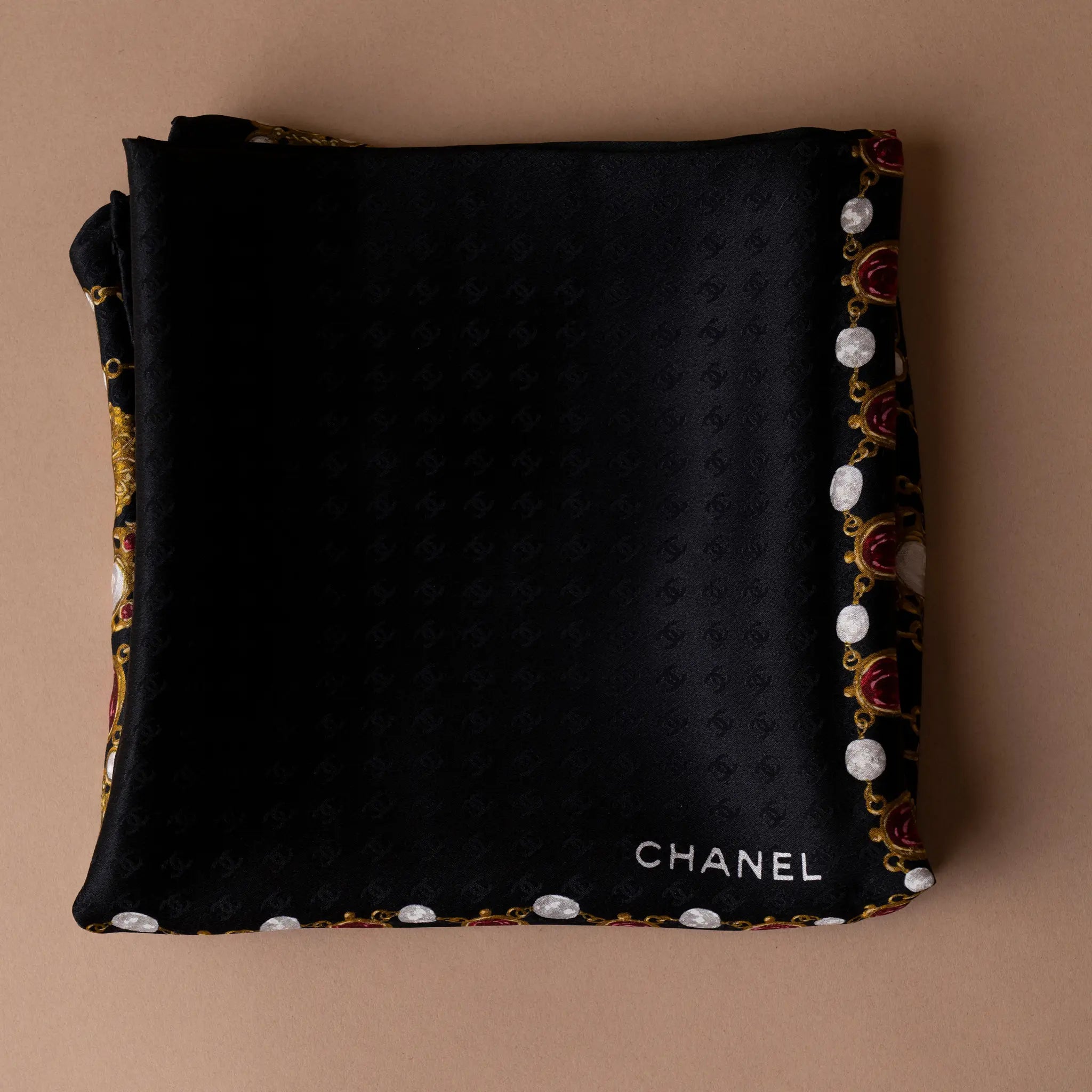 Chanel Gripoix Silk Scarf