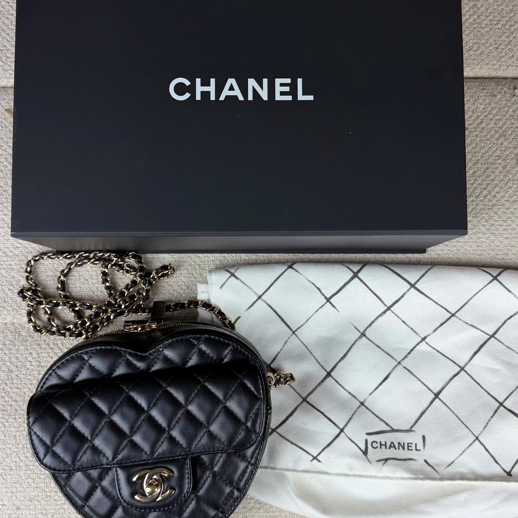 Chanel Heart Bag Black