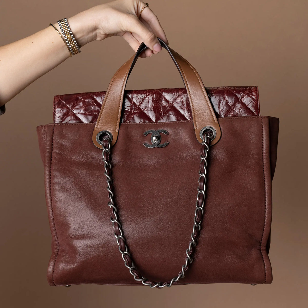 Chanel Iridescent Calfskin In The Mix Portobello Soft Tote — Featured Image