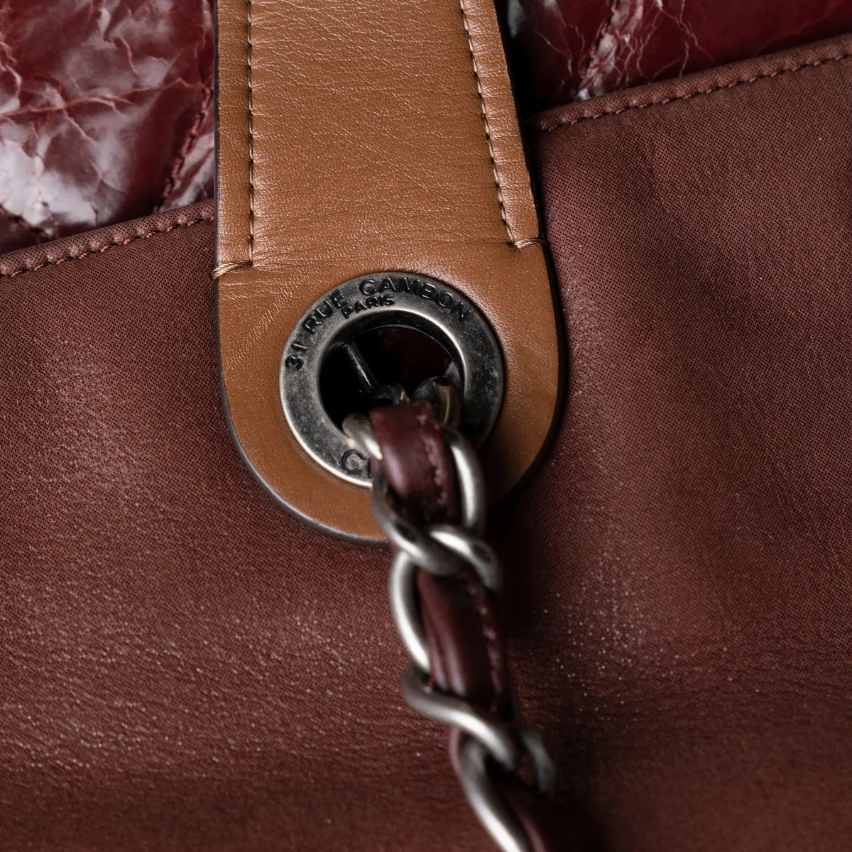 Chanel Iridescent Calfskin In The Mix Portobello Soft Tote — Side Profile