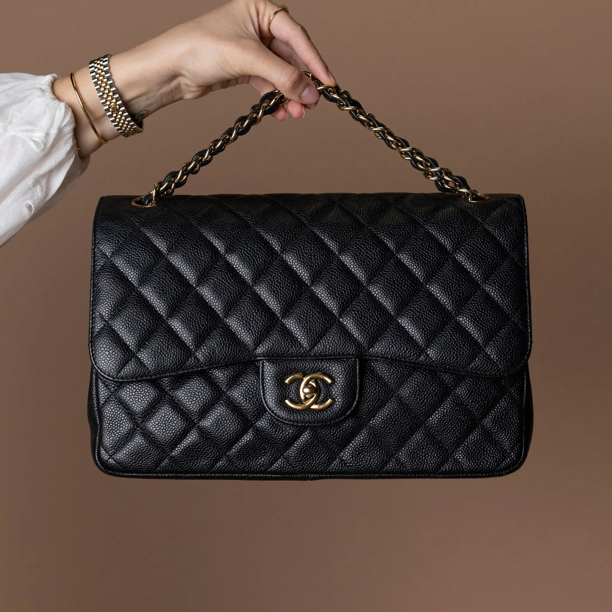 Chanel Jumbo Classic Caviar Double Flap — Featured Image