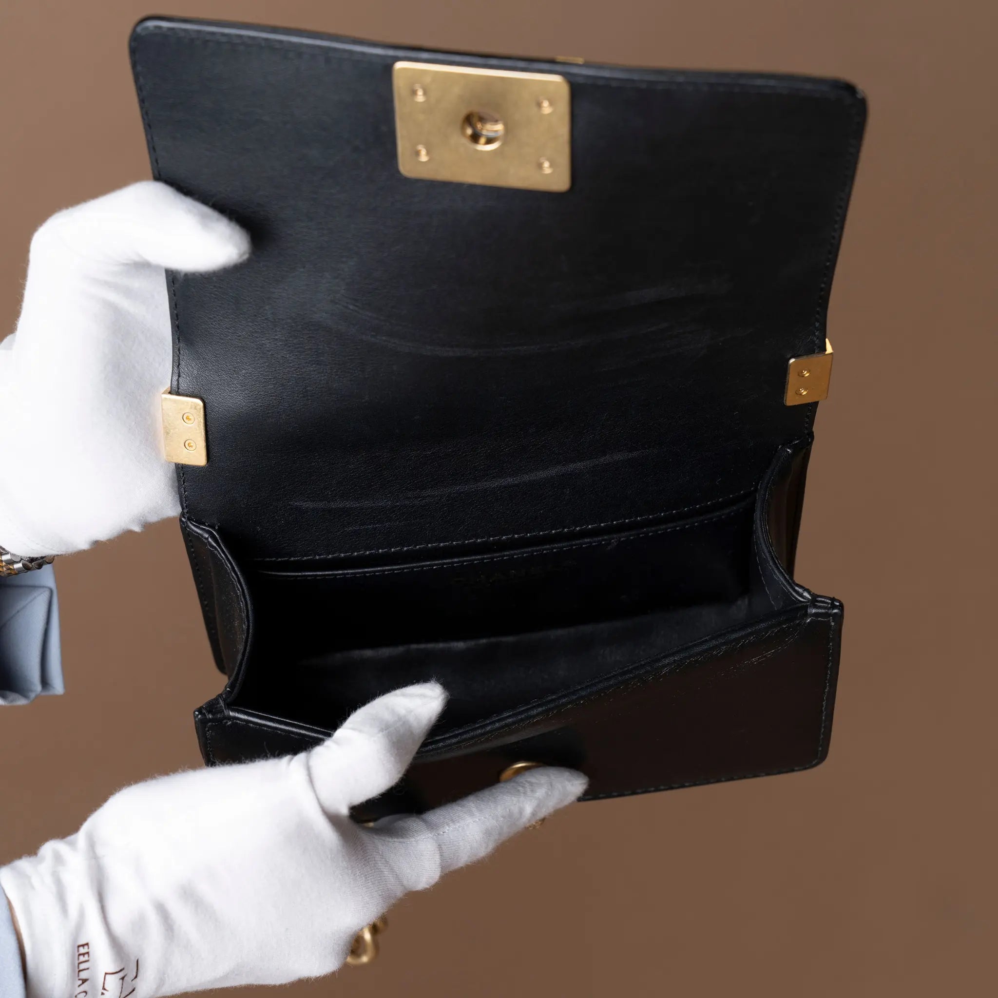 Chanel Lambskin Boy Top Handle — Detail View