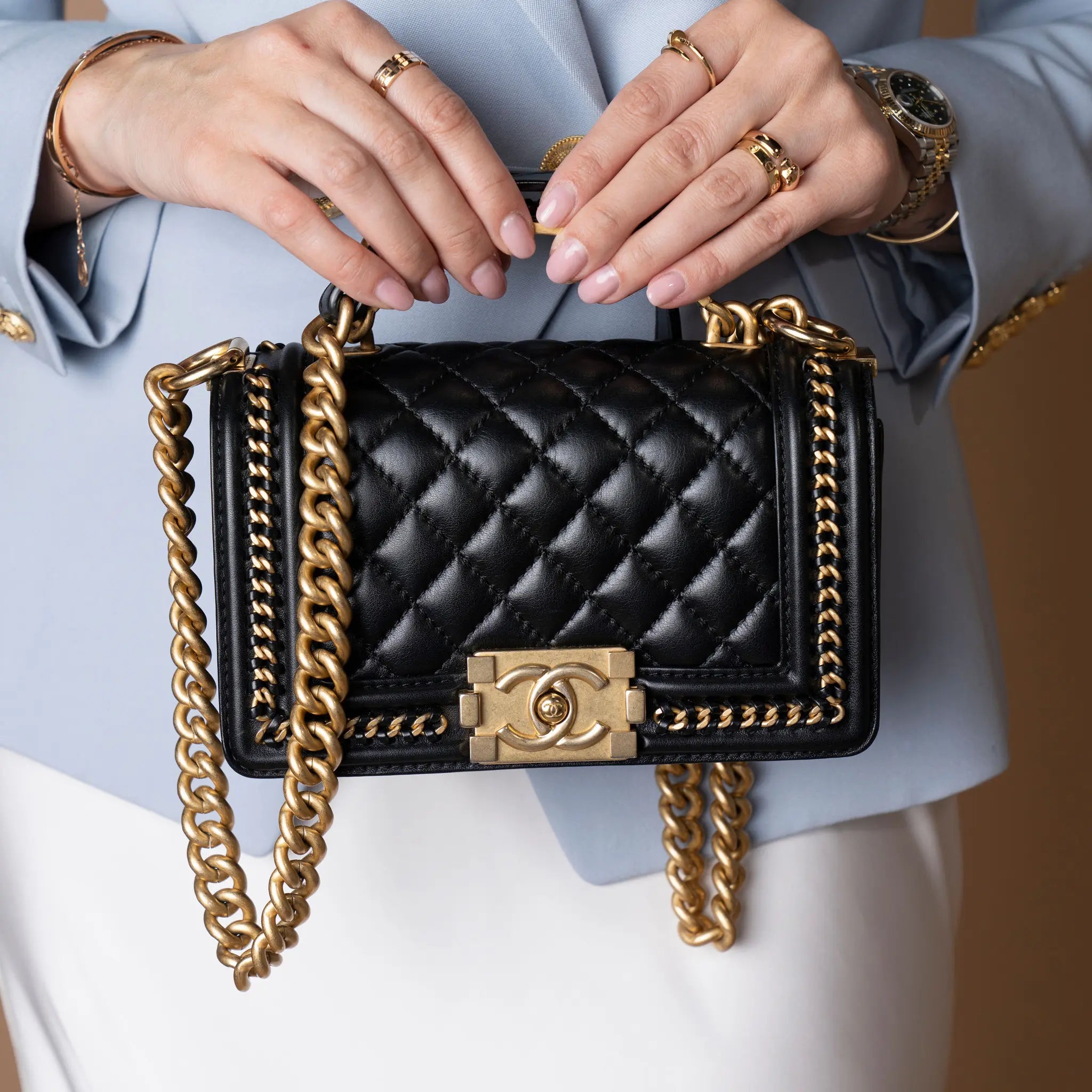 Chanel Lambskin Boy Top Handle — Additional View