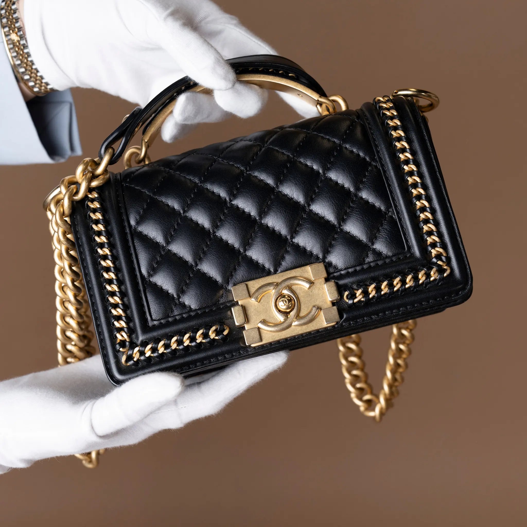Chanel Lambskin Boy Top Handle — Additional View