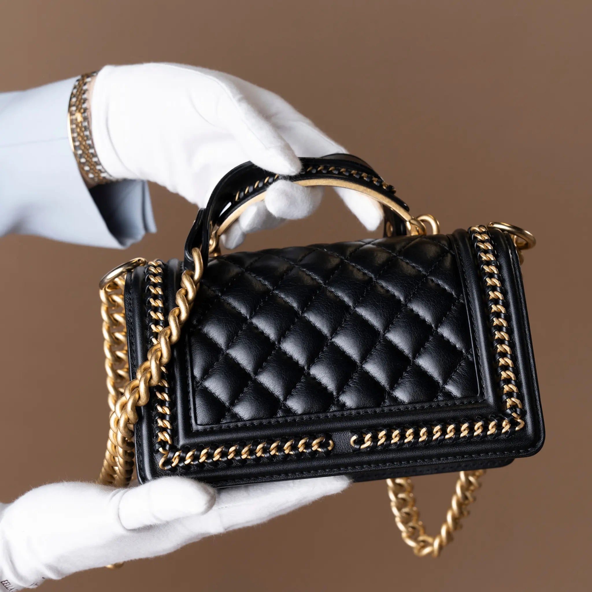 Chanel Lambskin Boy Top Handle — View 9