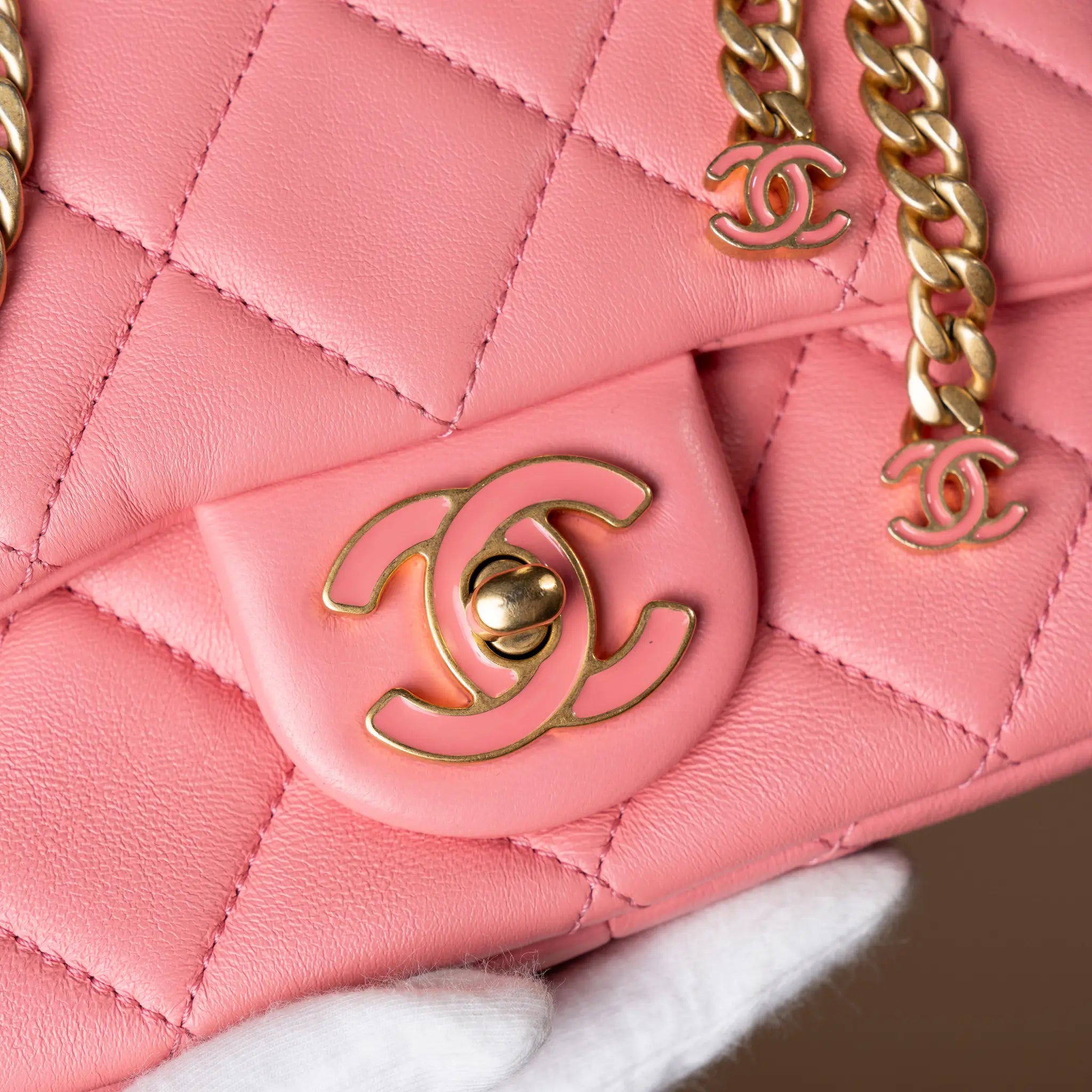 Chanel Lambskin Mini Flap Bag — Back View