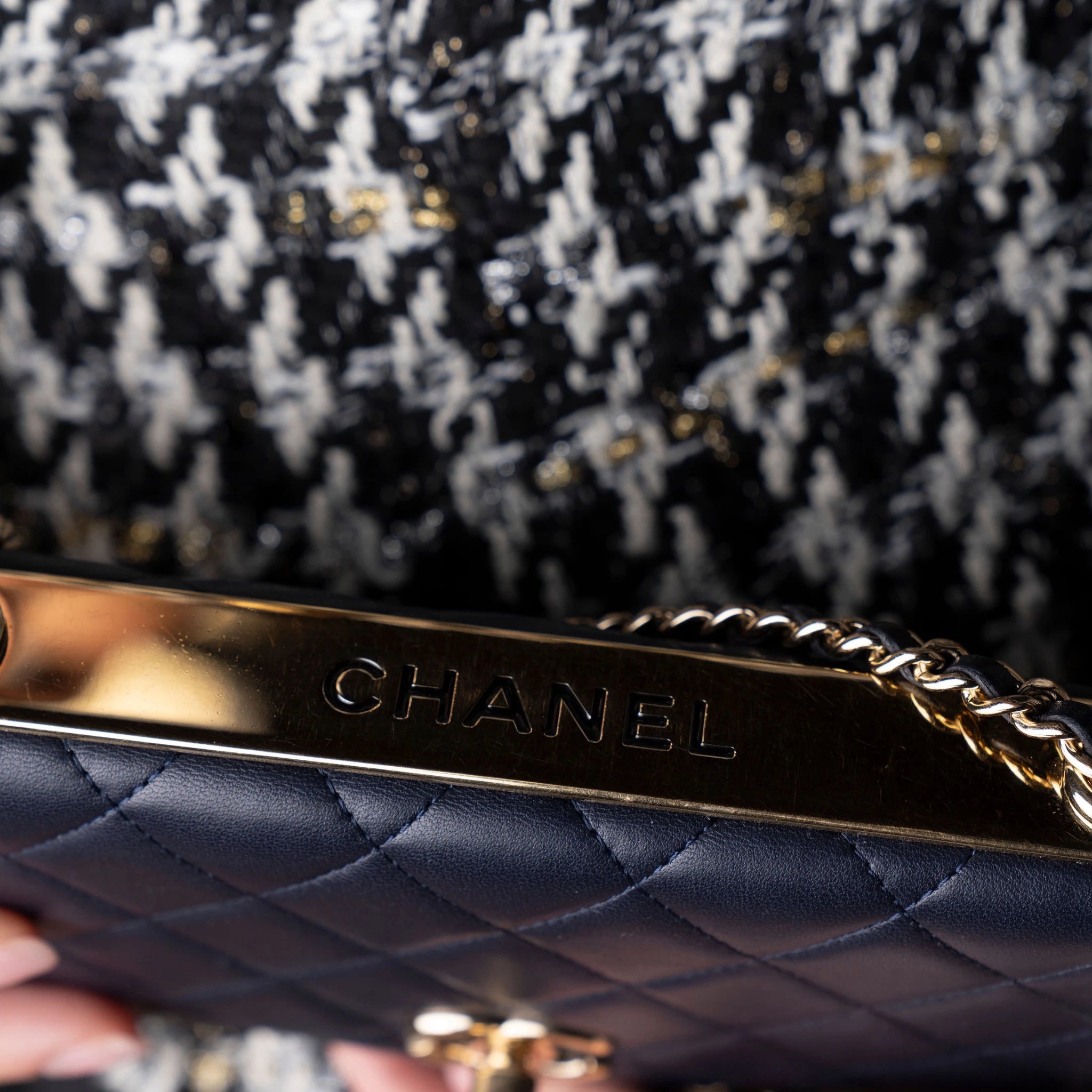 Chanel Lambskin Trendy CC Wallet On Chain