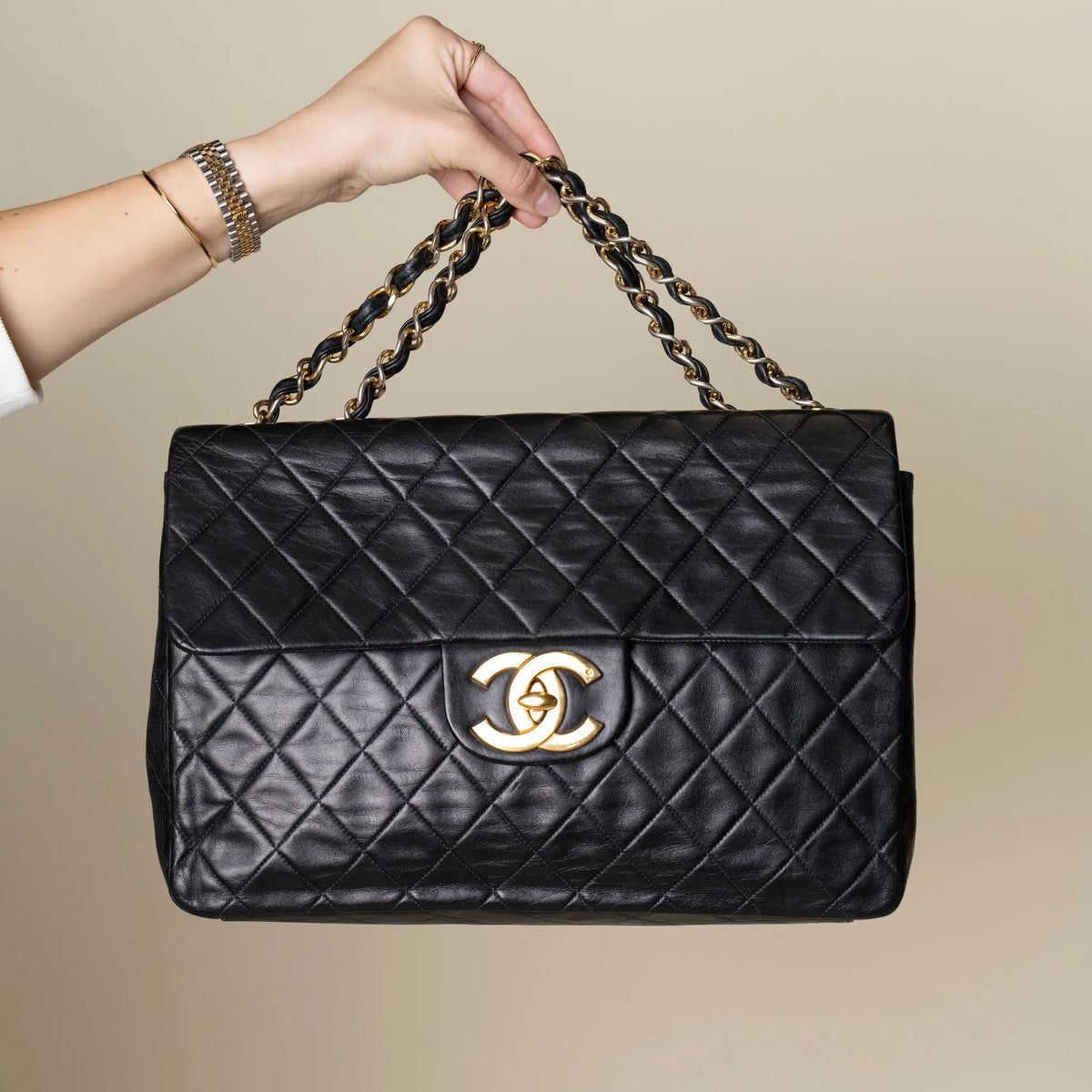 Chanel Maxi XL Classic Lambskin Single Flap — Featured Image