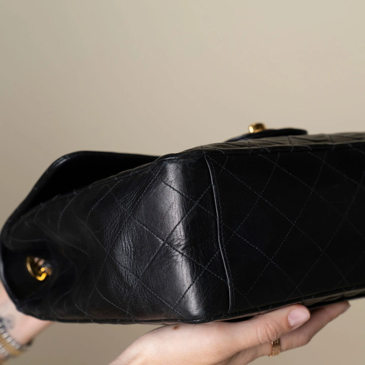 Chanel Maxi XL Classic Lambskin Single Flap — Back View