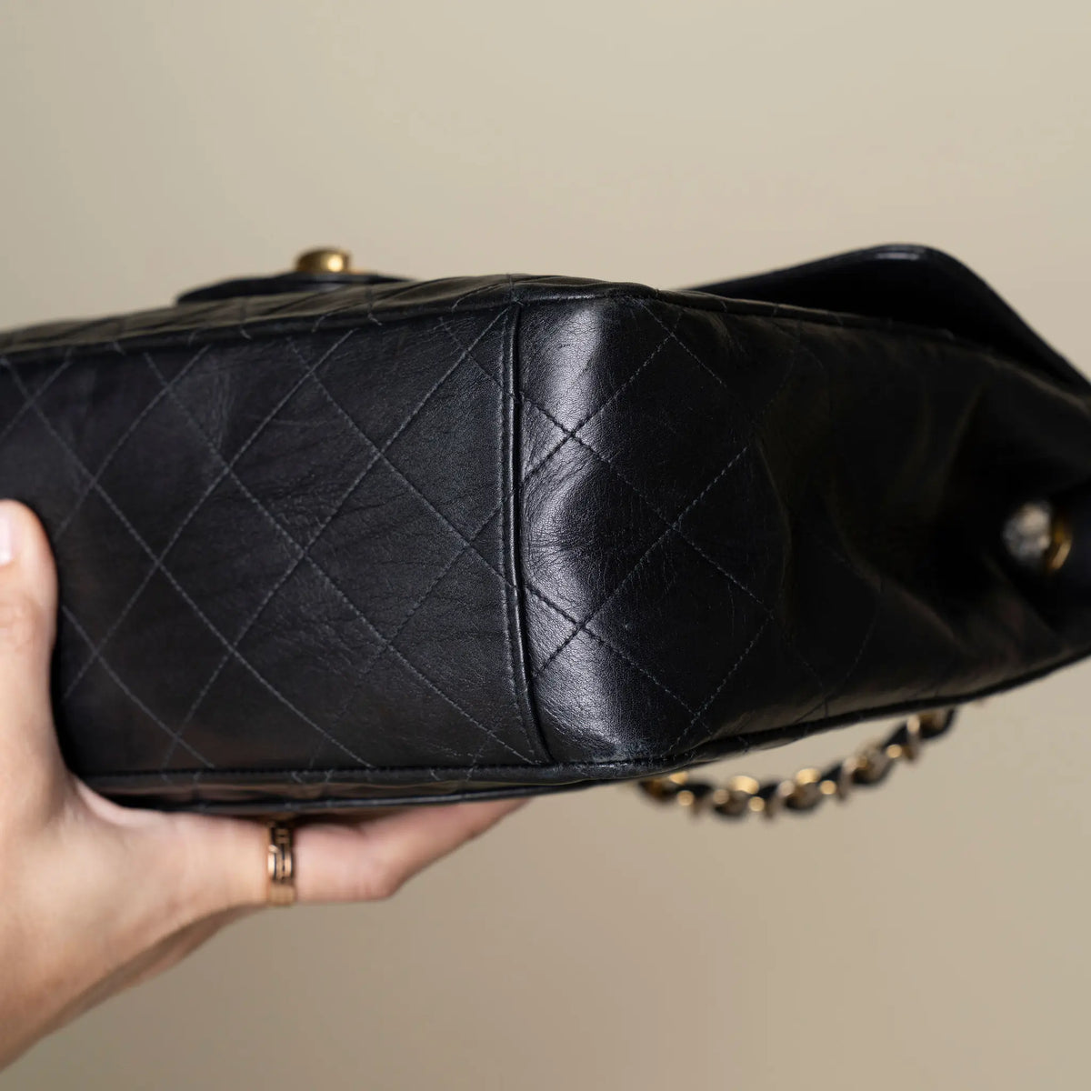 Chanel Maxi XL Classic Lambskin Single Flap — Detail View