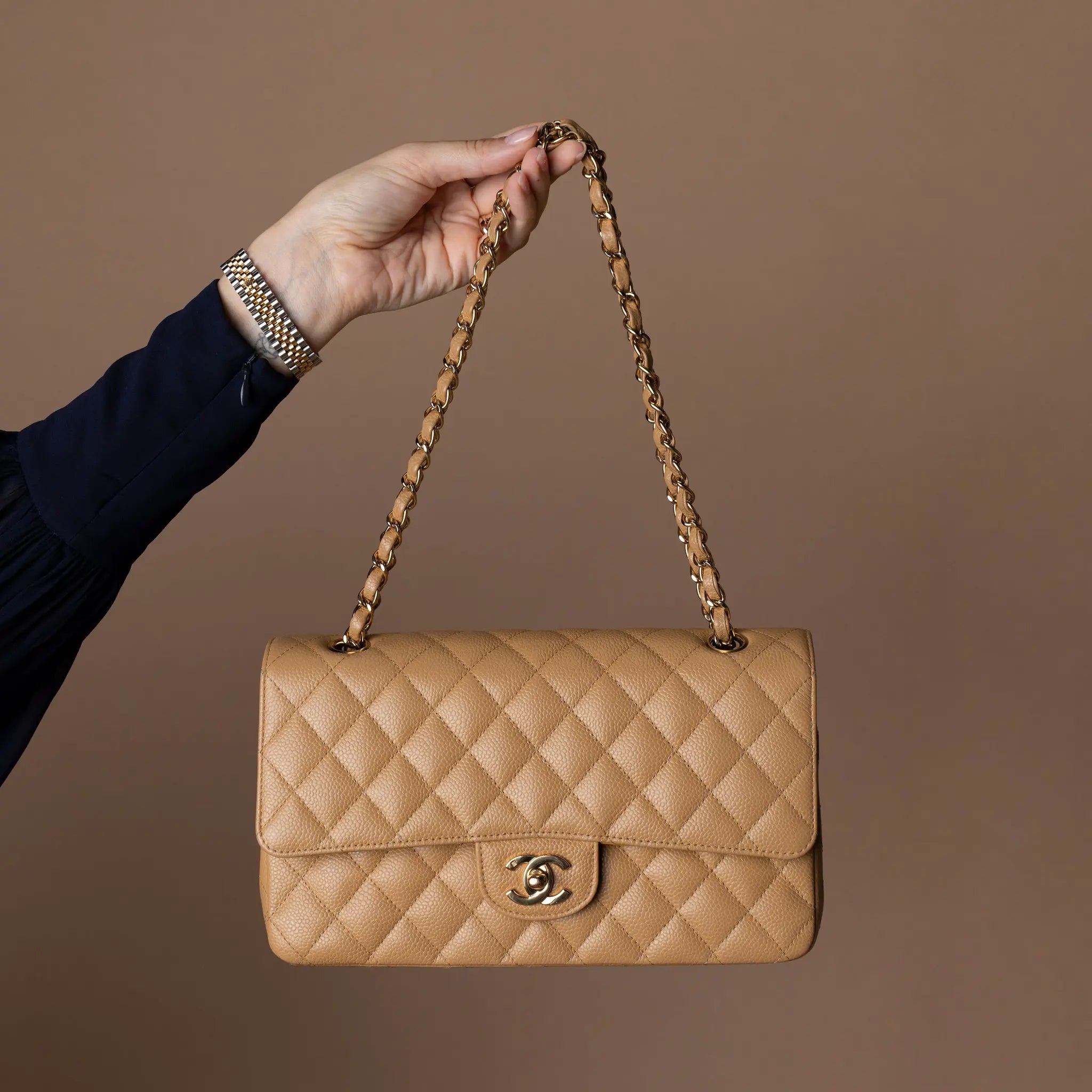 Chanel Medium Classic Caviar Double Flap — Featured Image