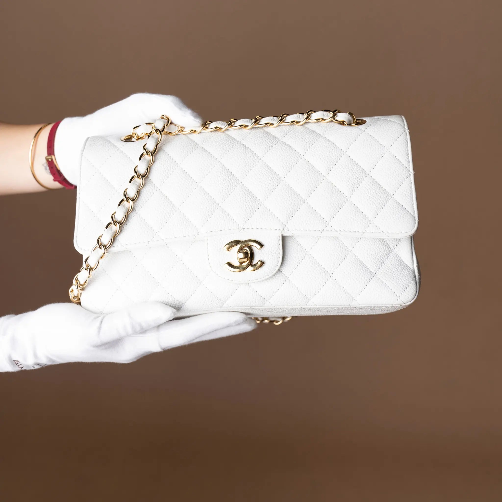 Chanel Medium Classic Caviar Double Flap — Detail View