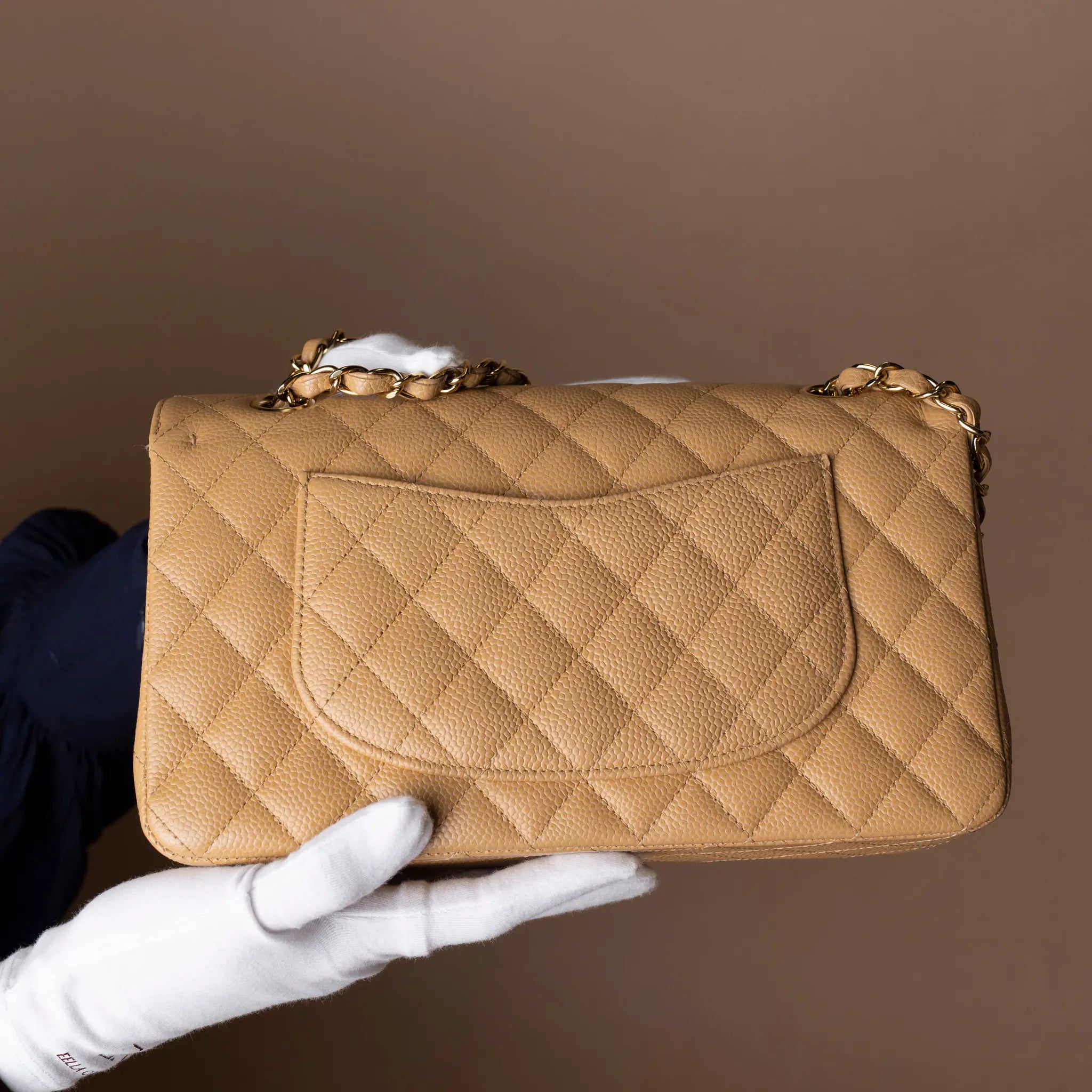 Chanel Medium Classic Caviar Double Flap — Detail View