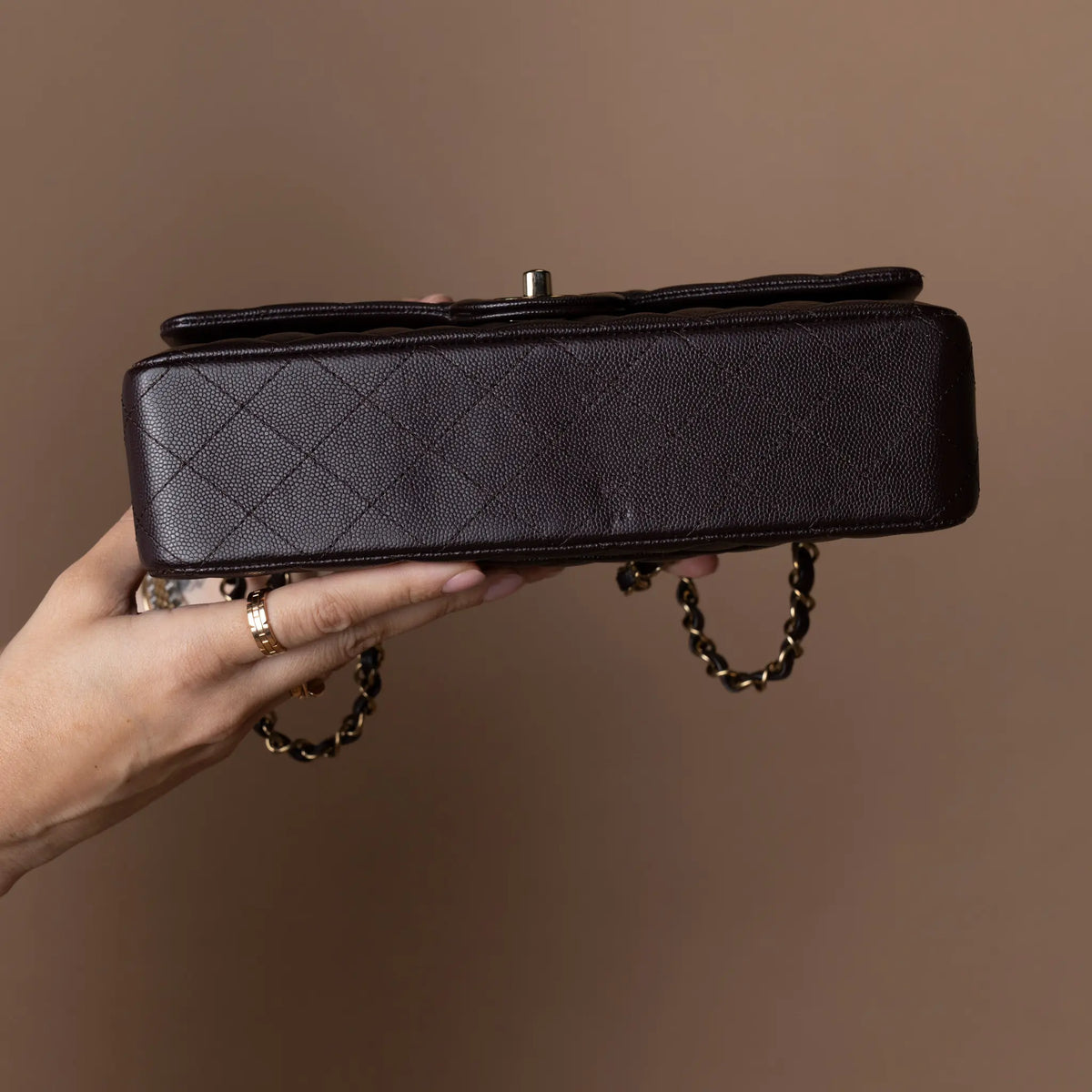 Chanel Medium Classic Caviar Double Flap — Detail View