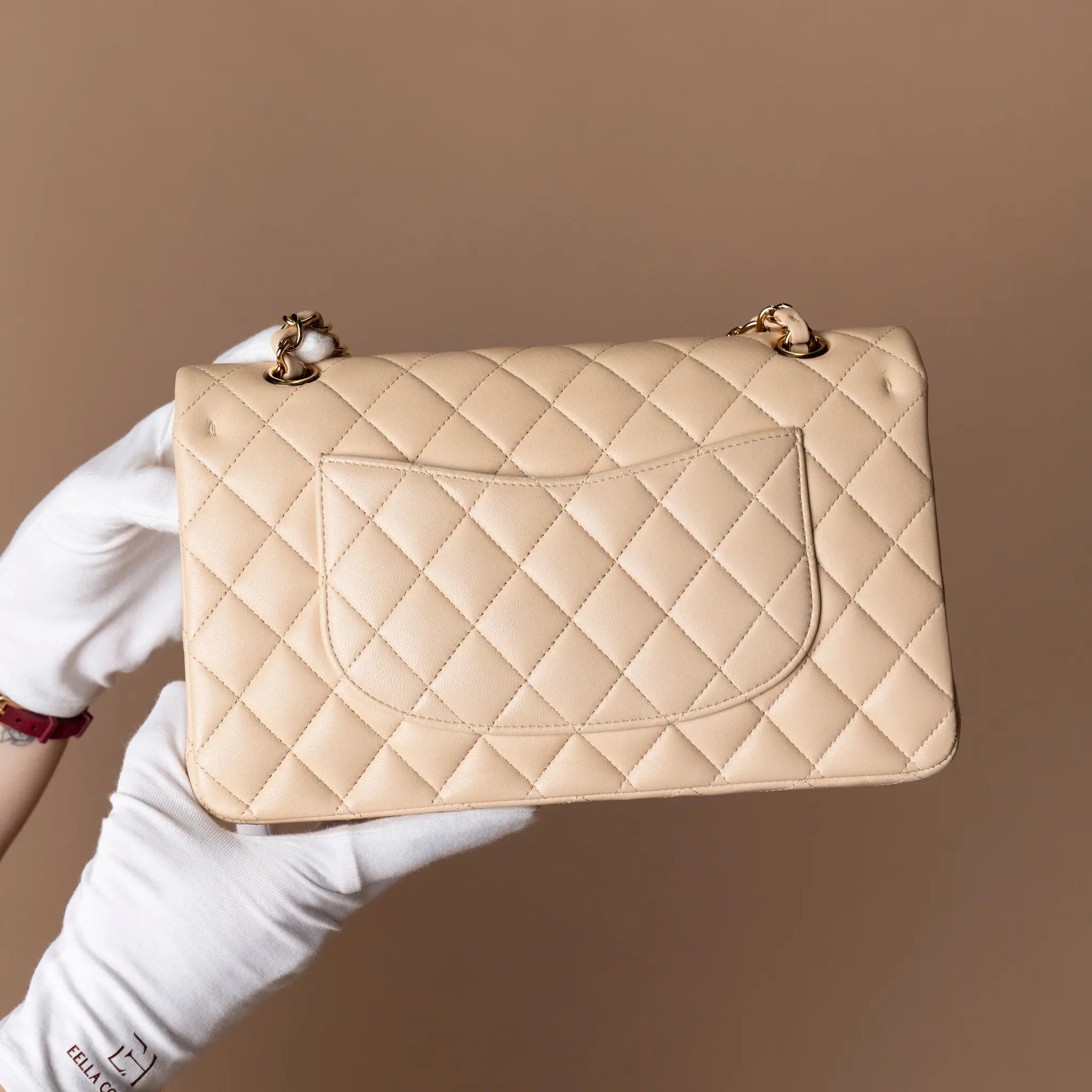 Chanel Medium Classic Lambskin Double Flap — Detail View