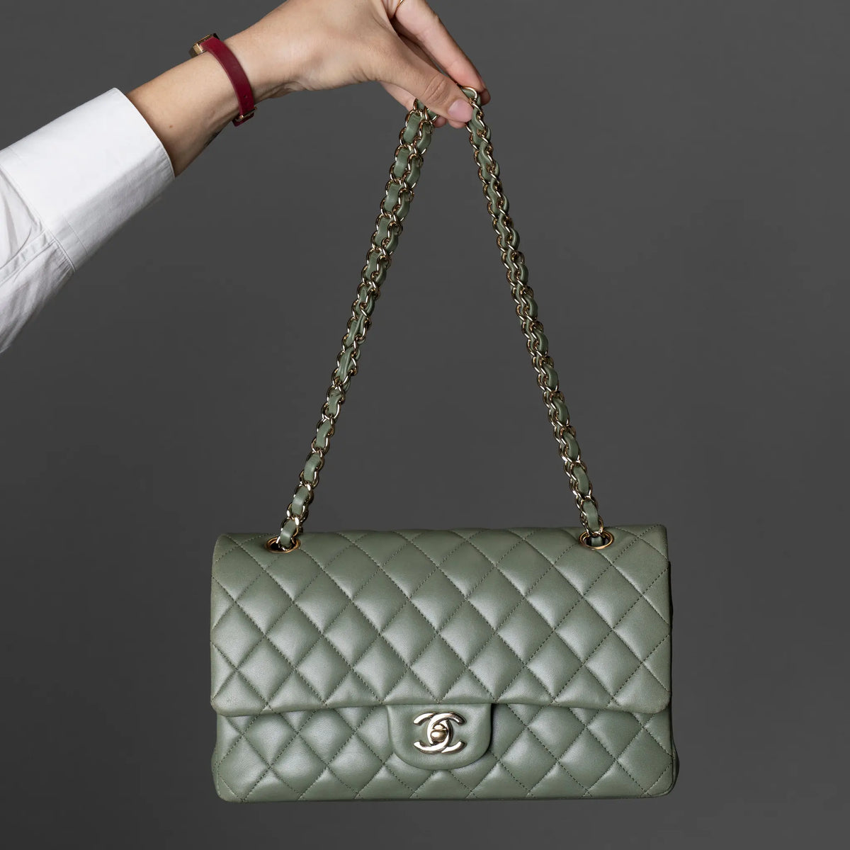 Chanel Medium Classic Lambskin Double Flap — Featured Image