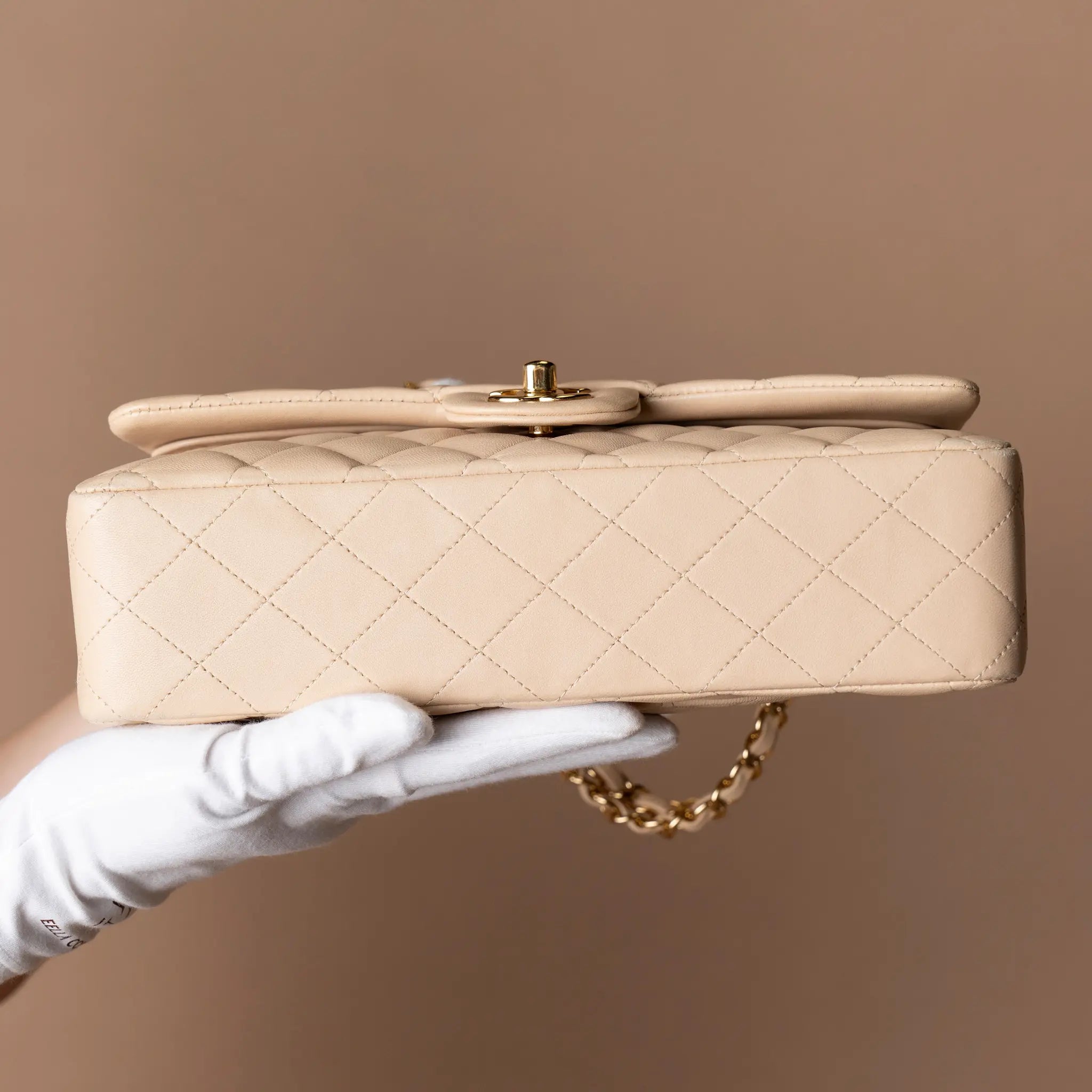 Chanel Medium Classic Lambskin Double Flap — Detail View