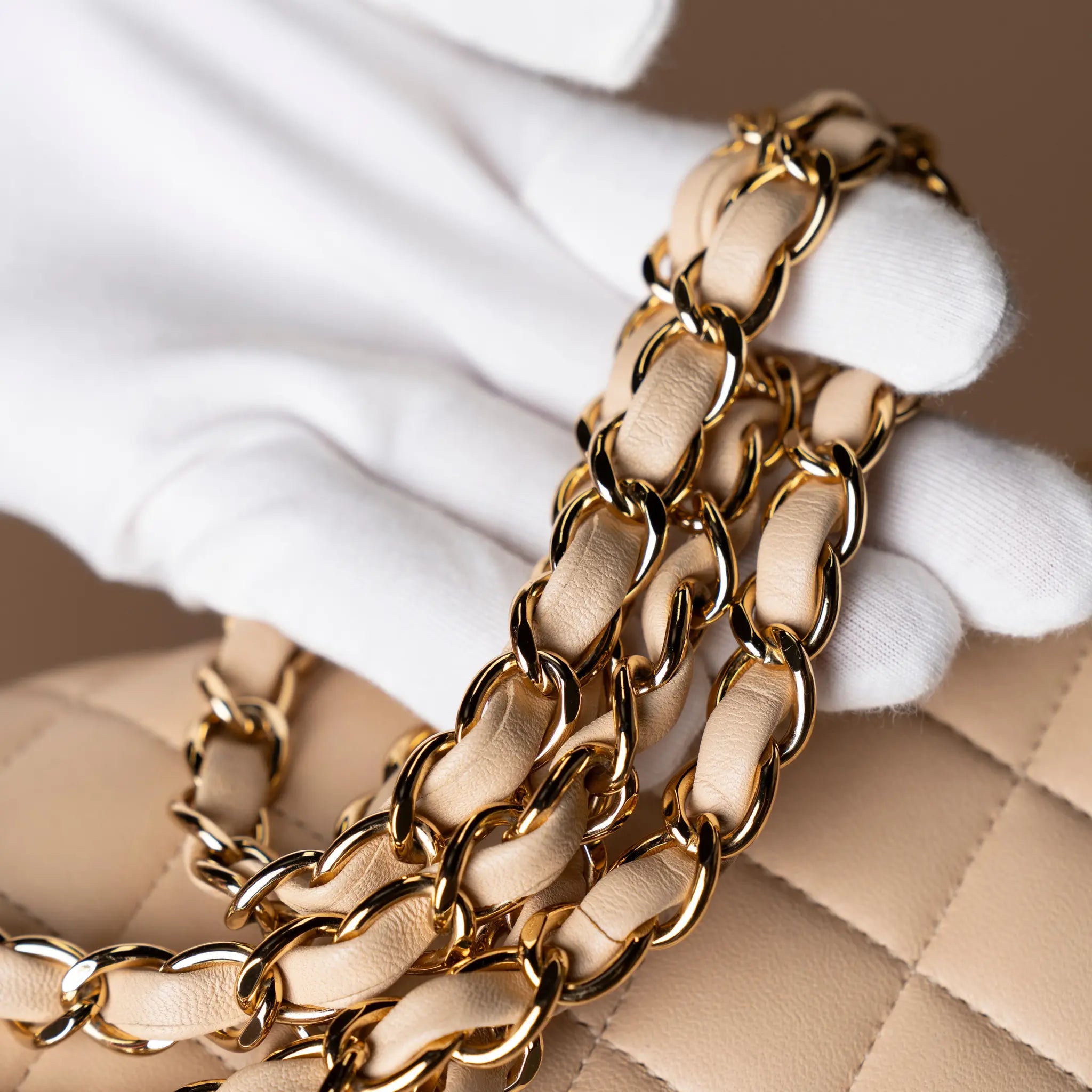 Chanel Medium Classic Lambskin Double Flap — Detail View