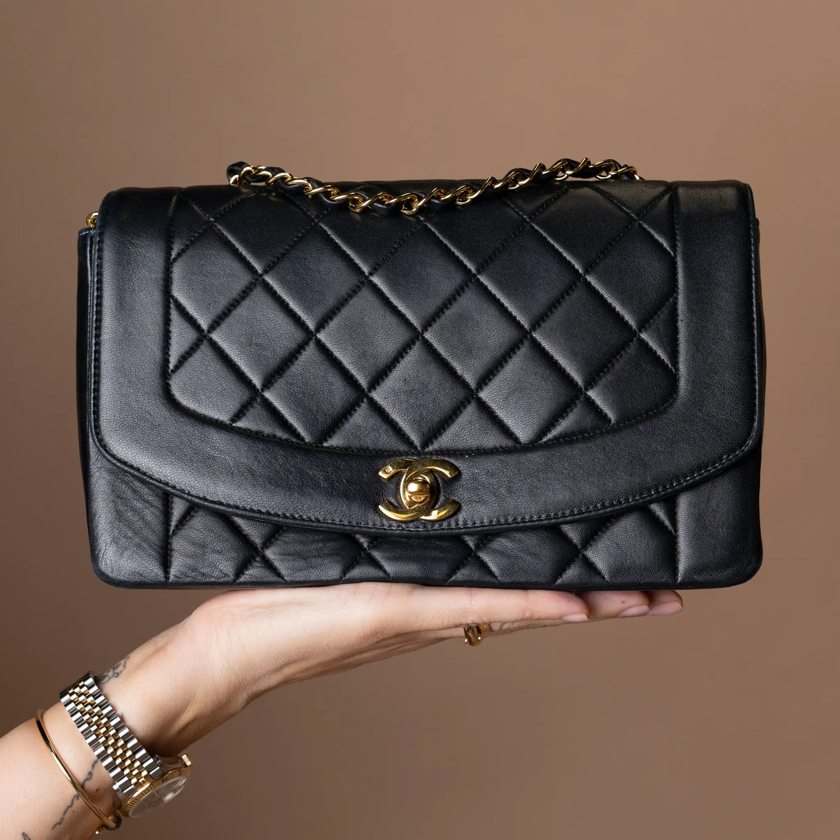 Chanel Medium Lambskin Diana Flap — Featured Image