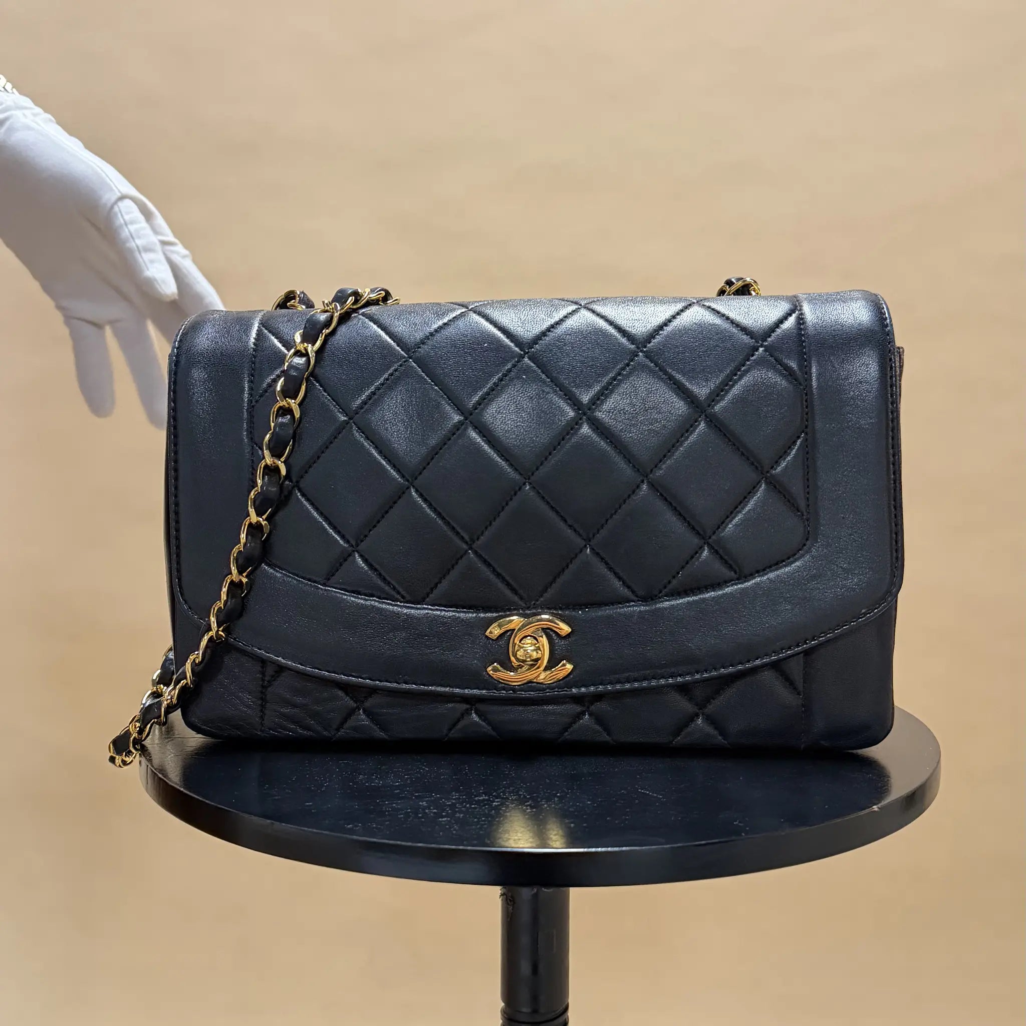 Chanel Medium Lambskin Diana Flap — Featured Image