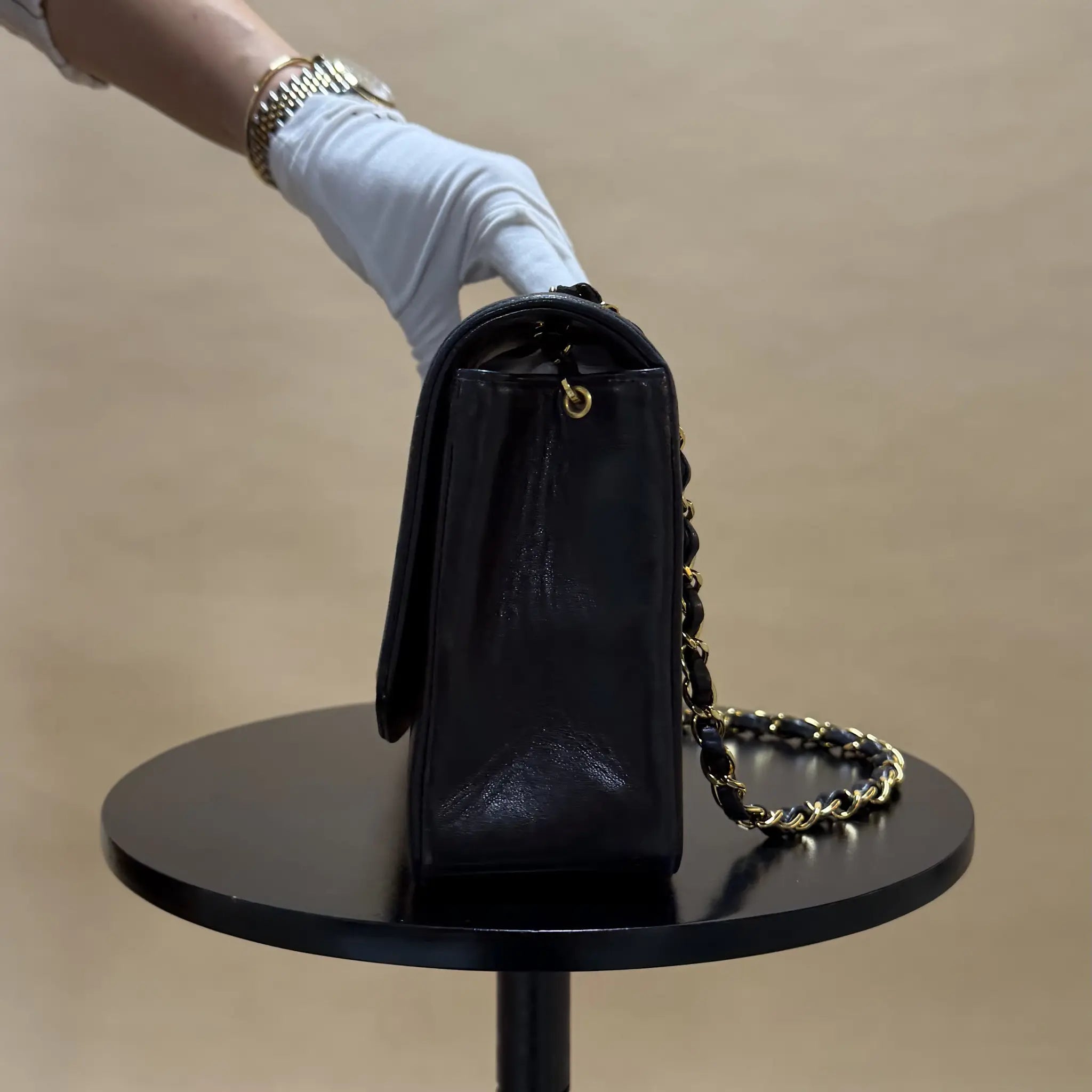 Chanel Medium Lambskin Diana Flap — Front View