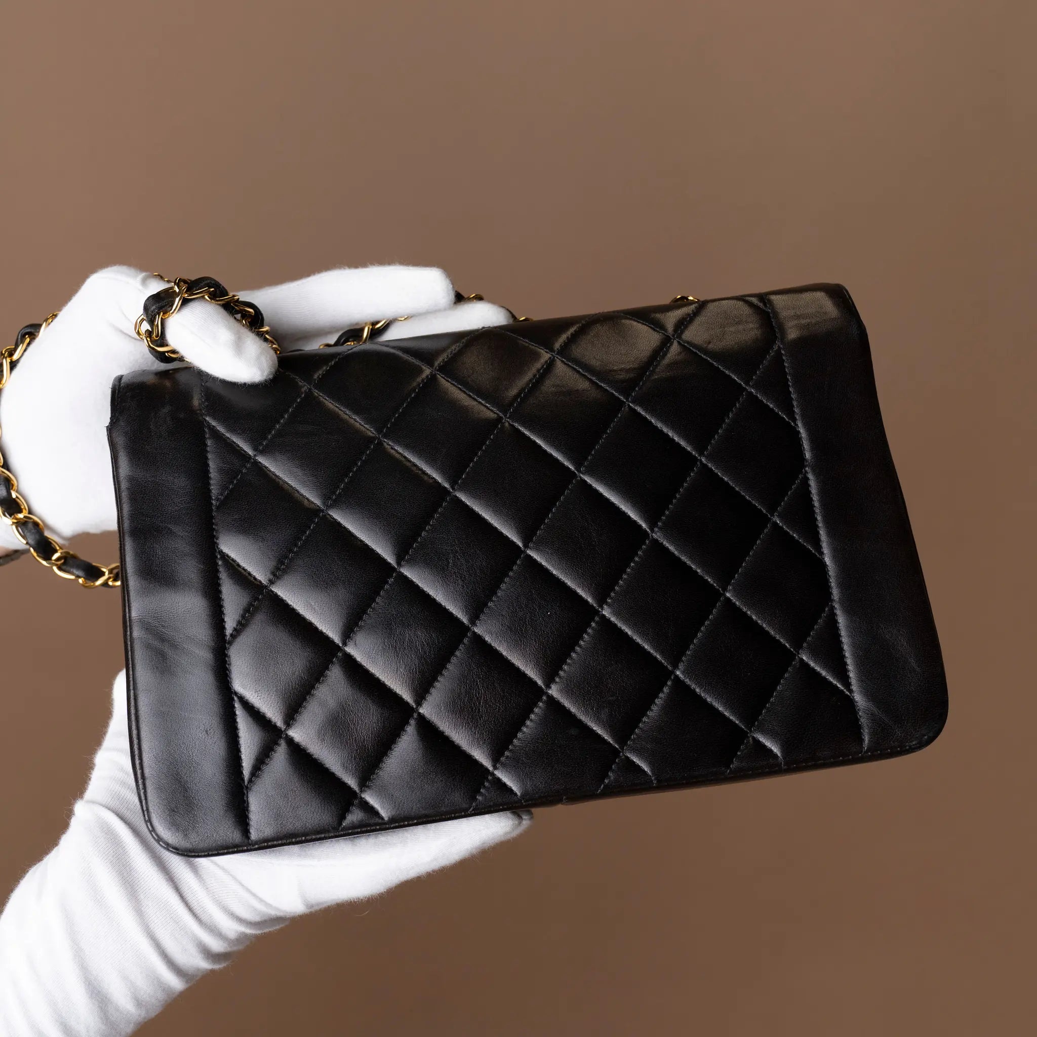Chanel Medium Lambskin Diana Flap — Additional View