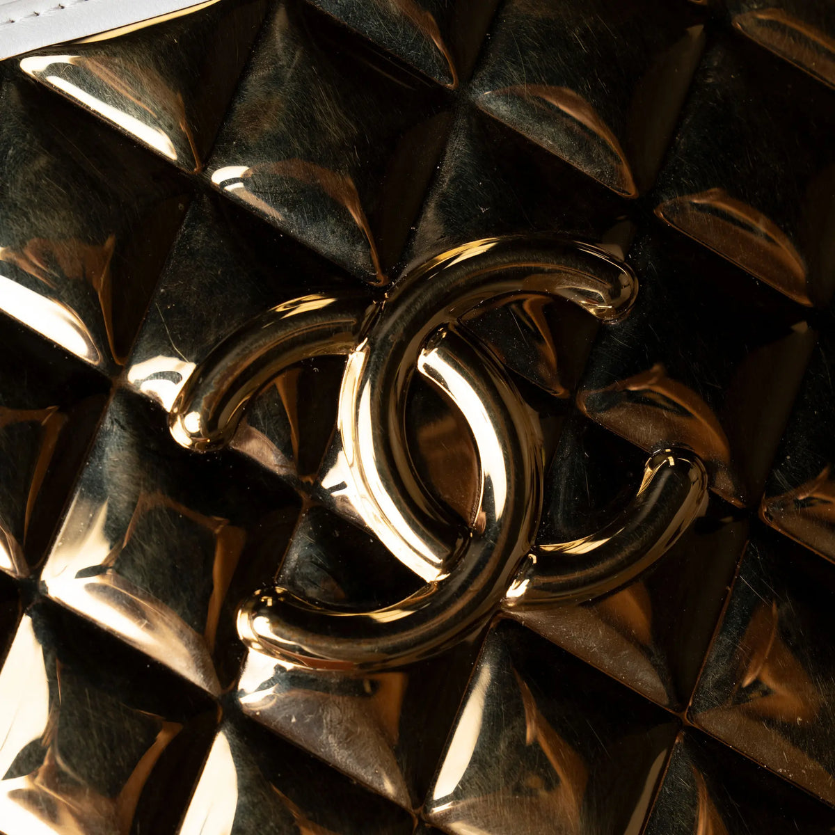 Chanel Medium Lambskin Golden Plate Vanity Case — Detail View