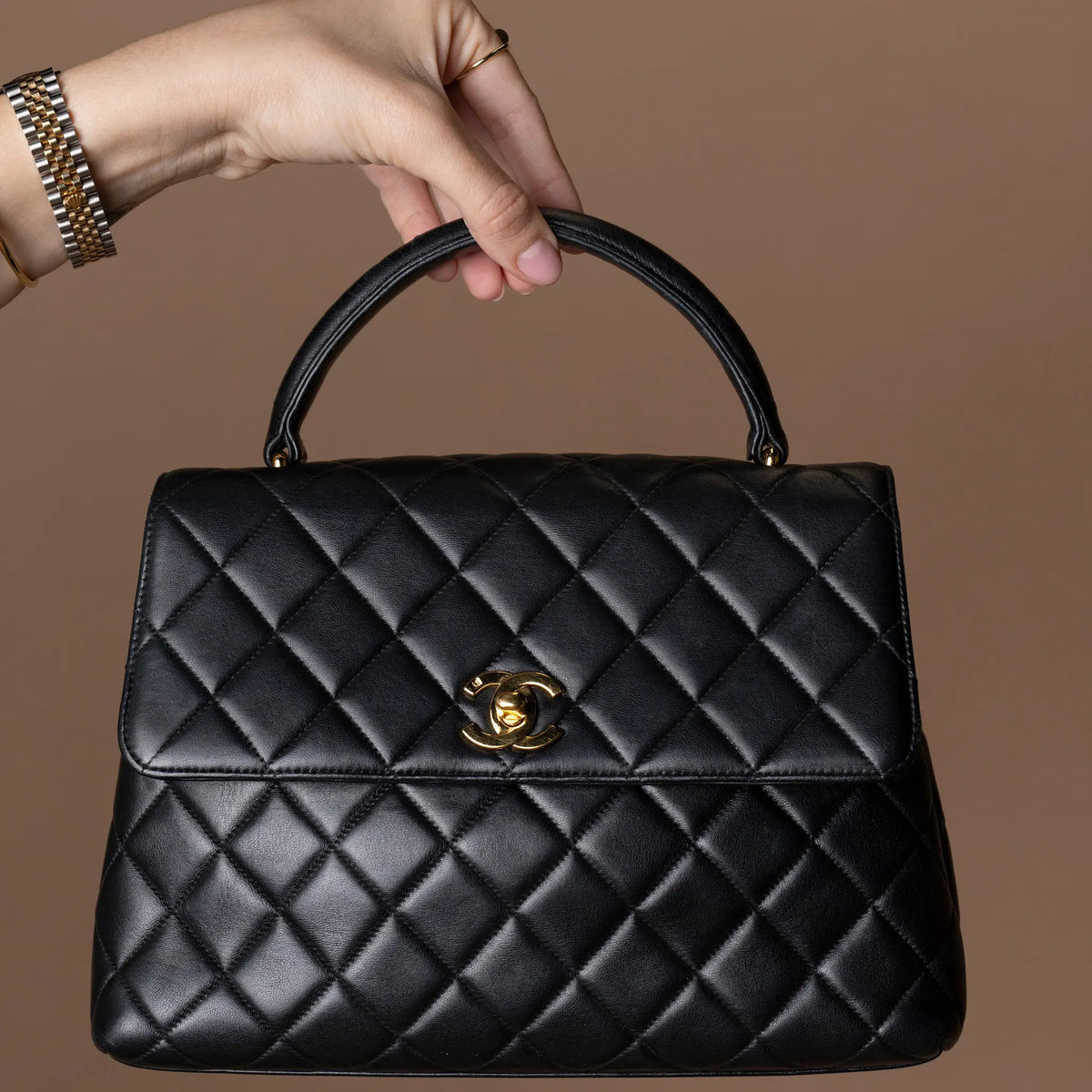 Chanel Medium Lambskin Kelly Top Handle Bag — Featured Image
