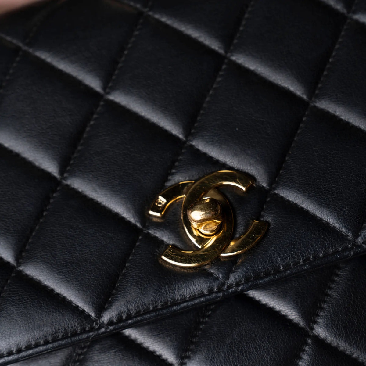 Chanel Medium Lambskin Kelly Top Handle Bag — Detail View