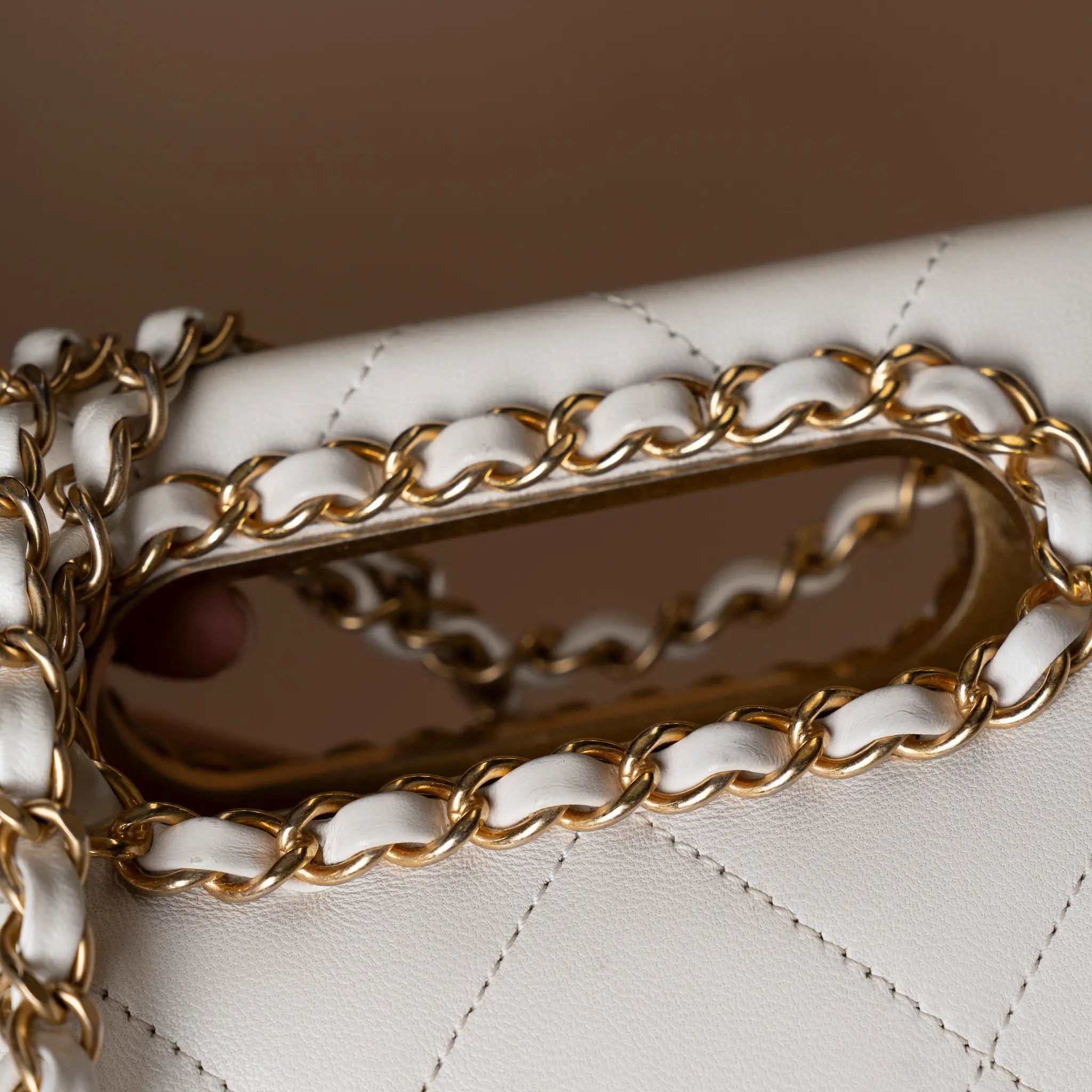 Chanel Medium Quilted Lambskin A Real Catch Flap — Side Profile