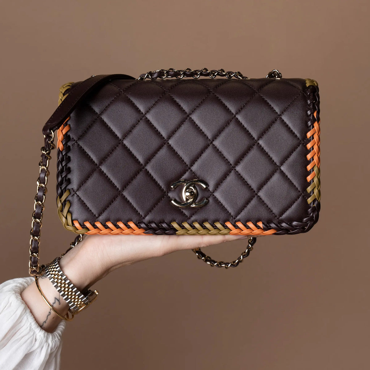 Chanel Medium Quilted Lambskin Whipstitch Flap Bag — Featured Image