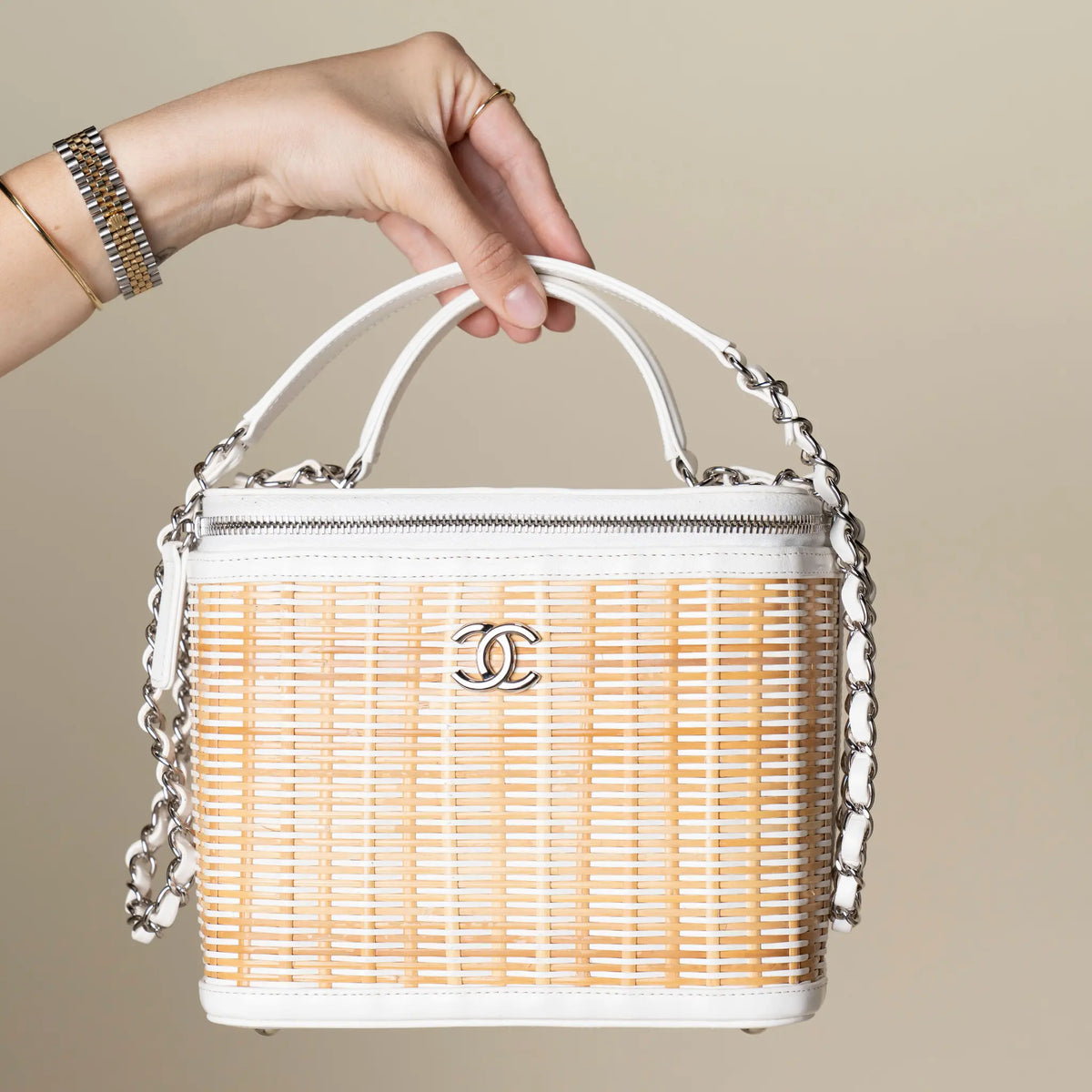 Chanel Medium Rattan Take Away Vanity Case — Featured Image